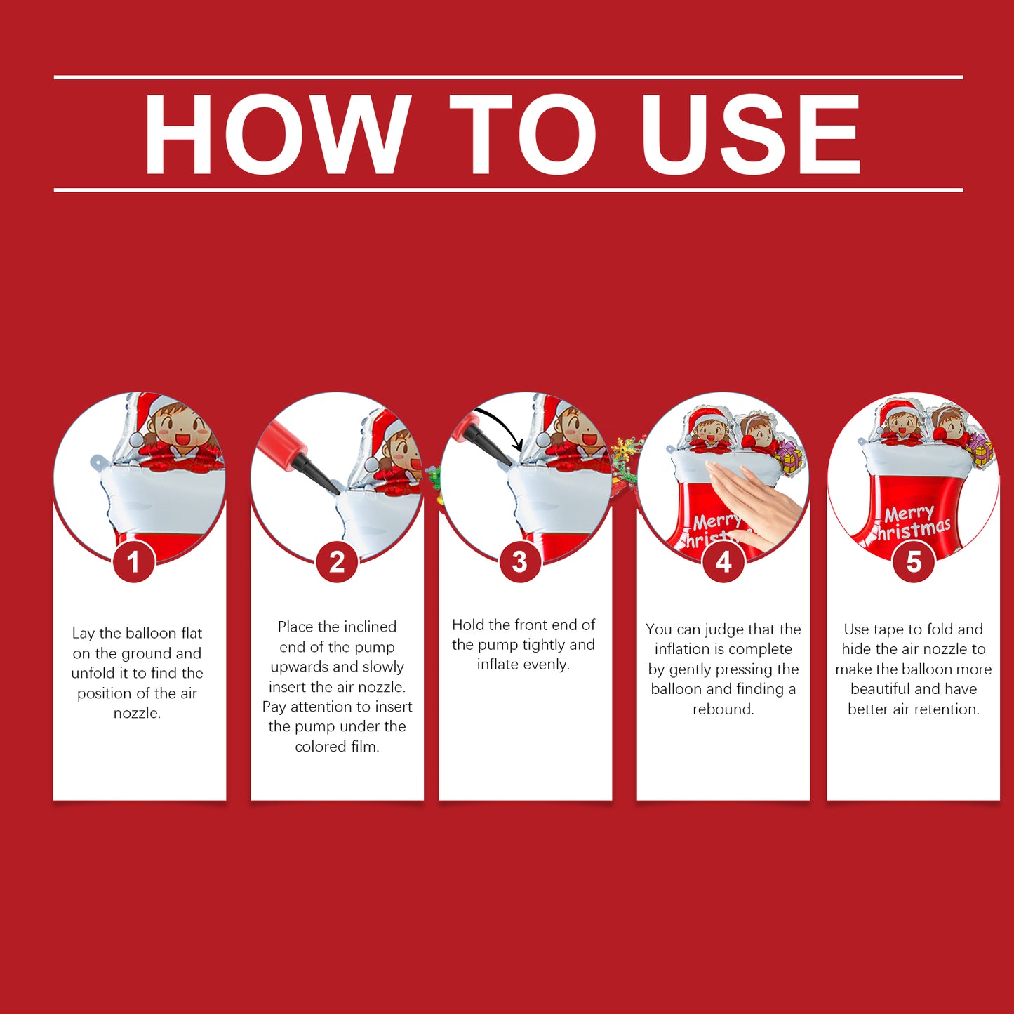 Dowmoo Christmas Balloon Balloon Standing Santa Claus Reindeer Christmas Tree Event Atmosphere Layout