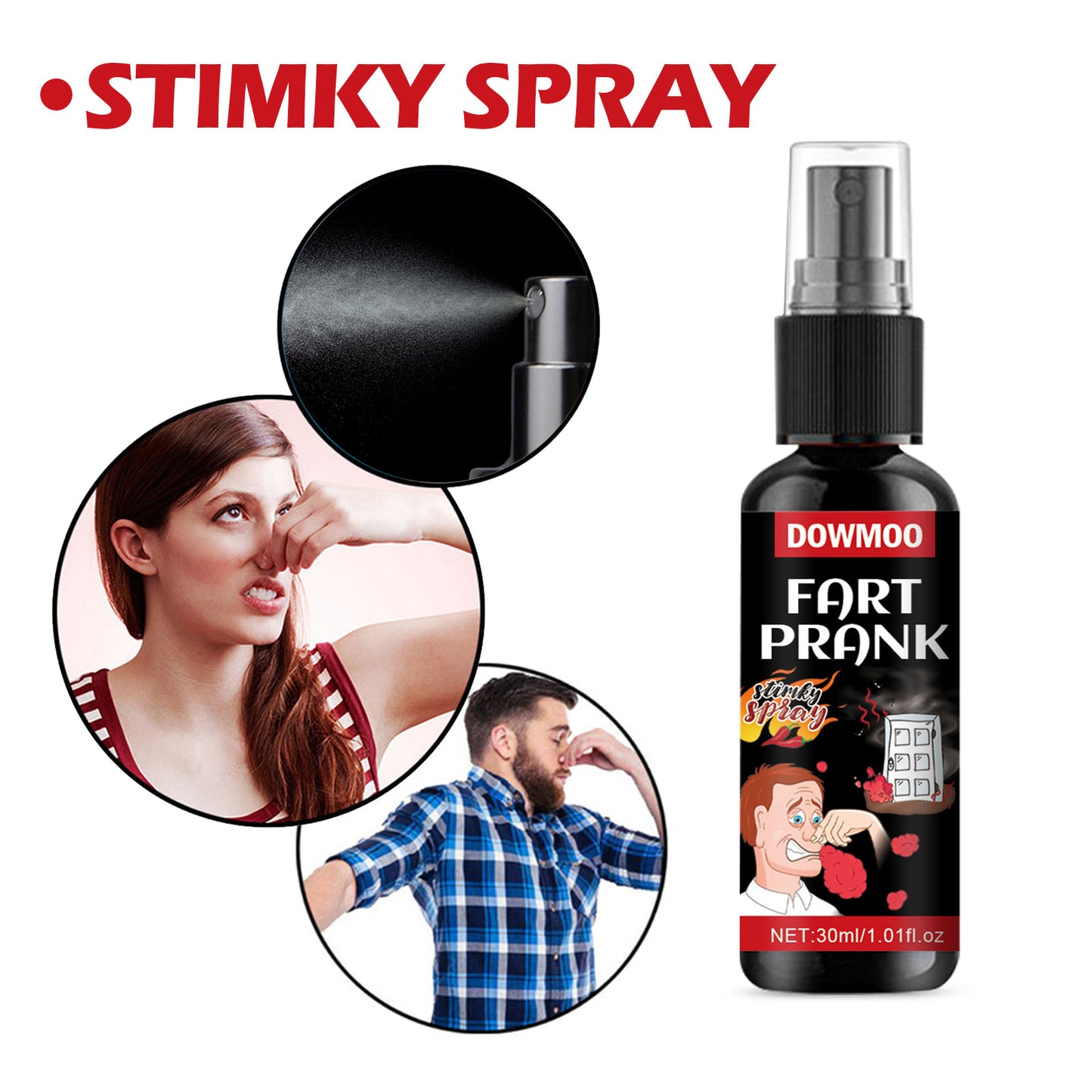Dowmoo Stinky Fart Pepper Spray April Fool's Day Prank Trick Entertainment Liquid Stinky Trick Portable Spray