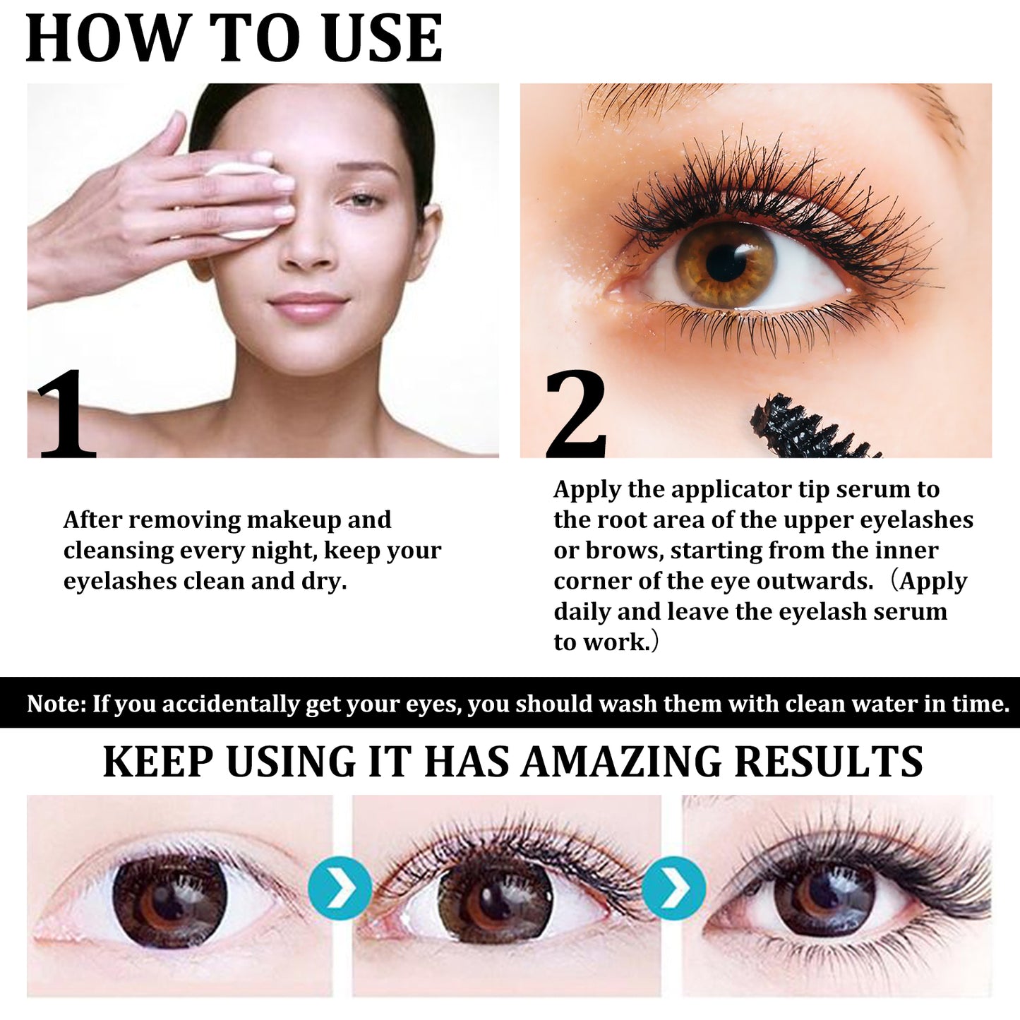 EELHOE Castor Oil Mascara Daily Natural Eyelash Curling Beautiful Makeup Holding Gentle Moisturizing Care Solution