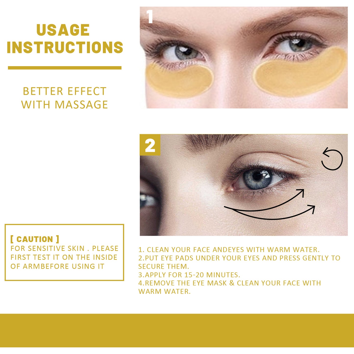 EELHOE Eye Mug Patch Eye Periocular Skin Gentle Hyedonic Moisturizing Eye Skin Tender Litching Patch