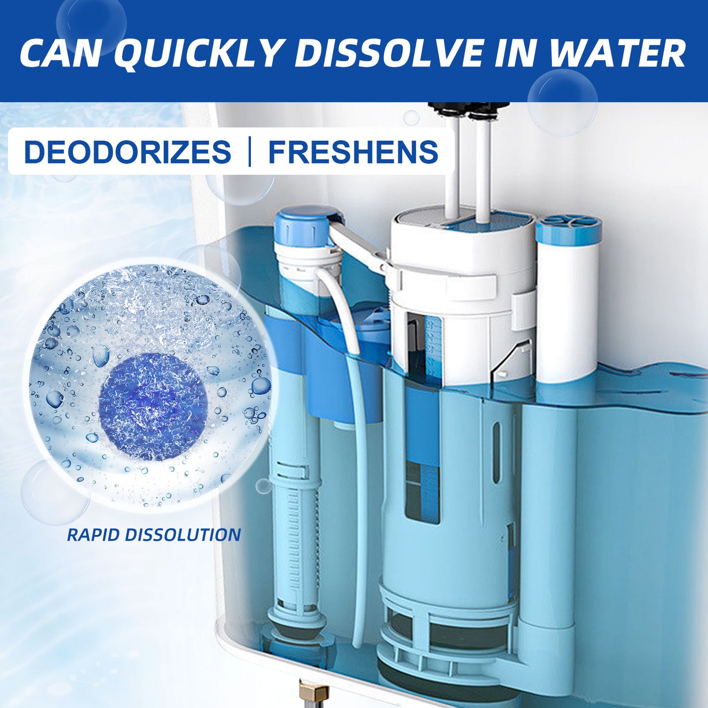 Jaysuing Toilet Blue Bubble Cleaning Block Household Descaling Deodorant Deodorant Fresh Cleaning Block for Toilet