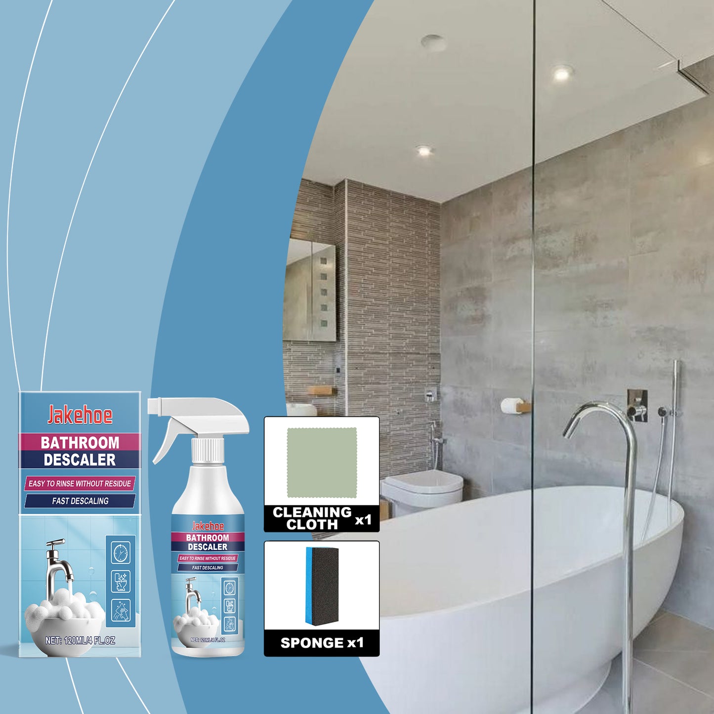 Jakehoe bathroom dirt cleaner bathroom toilet faucet decontamination decontamination cleaning multifunctional cleaning