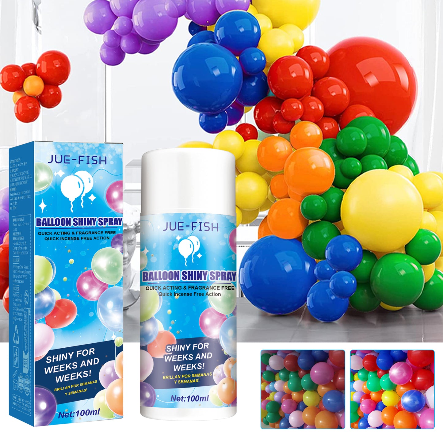 Jue-Fish aerosol balloon spray balloon surface texture gloss durable non-oxidation fading spray
