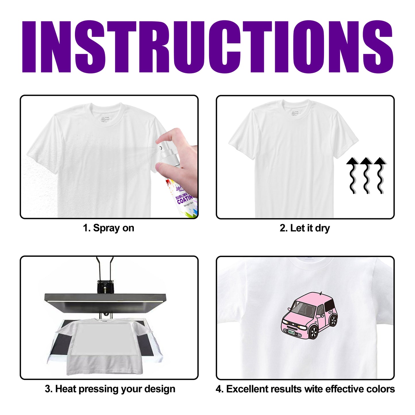 Jue-Fish Sublimation Coating Spray Clothes Hot Figure Heat Transfer Wear-resistant Anti-stain Multi-purpose Good Adhesion