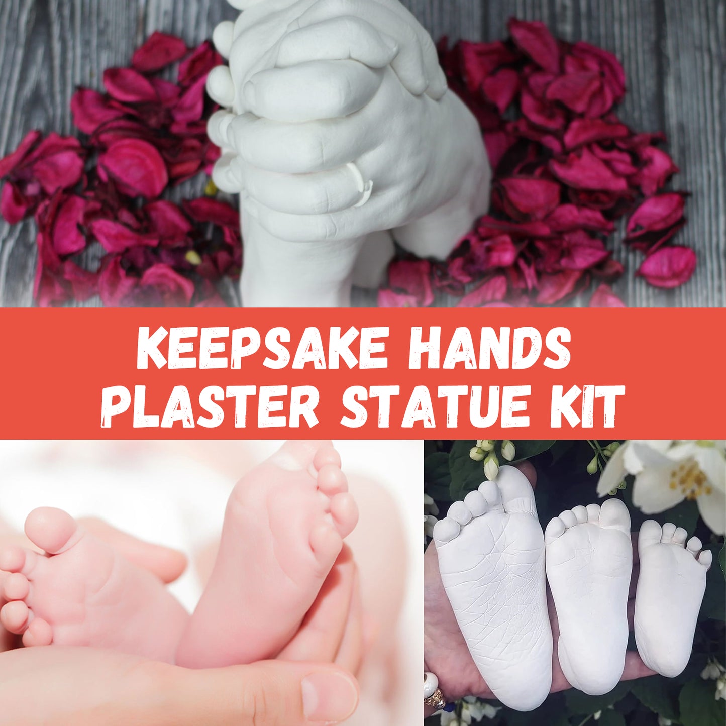 Dowmoo DIY handmade homemade craft three-dimensional hand mold plaster clone model homemade commemorative gift crafts