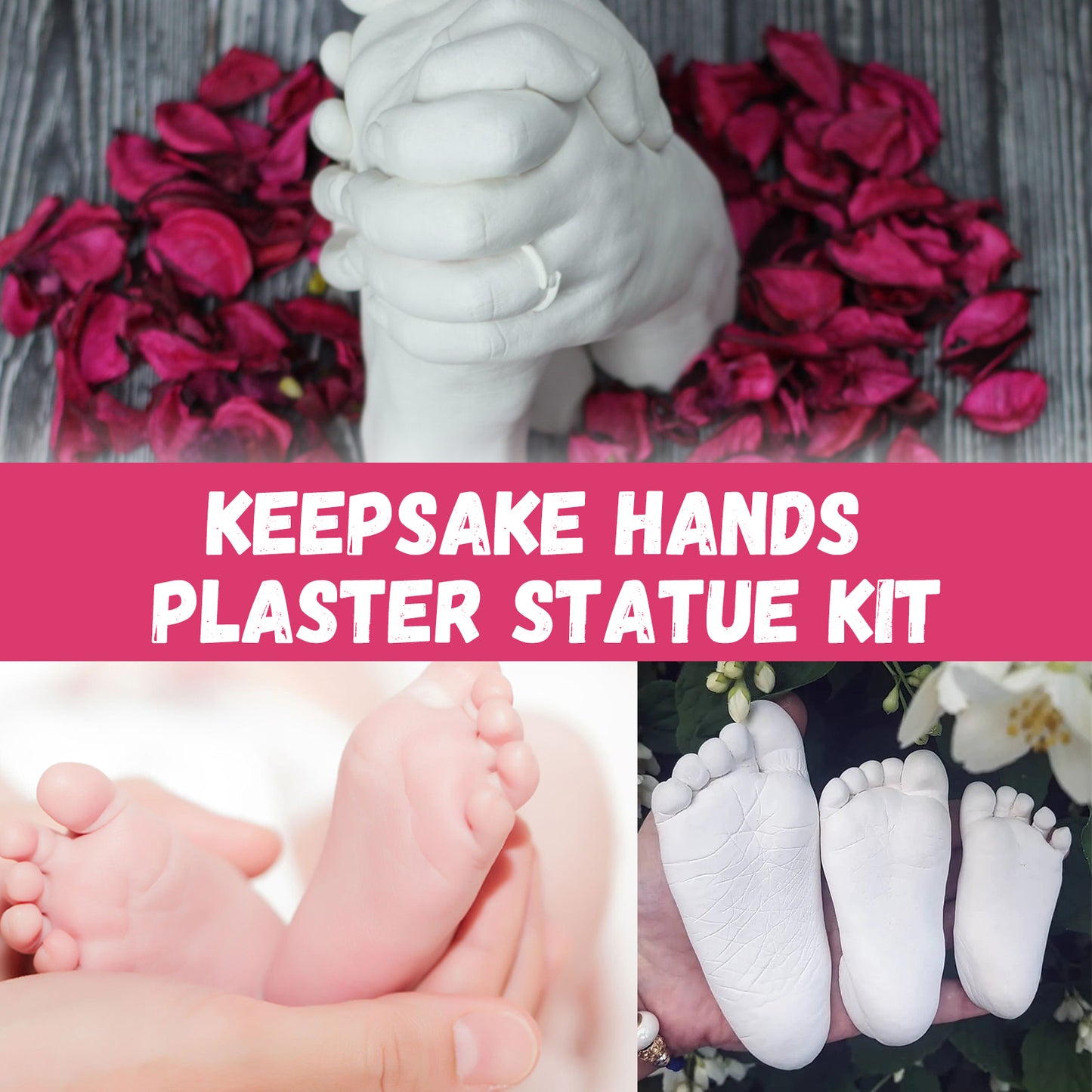 Dowmoo DIY handmade homemade craft three-dimensional hand mold plaster clone model homemade commemorative gift crafts
