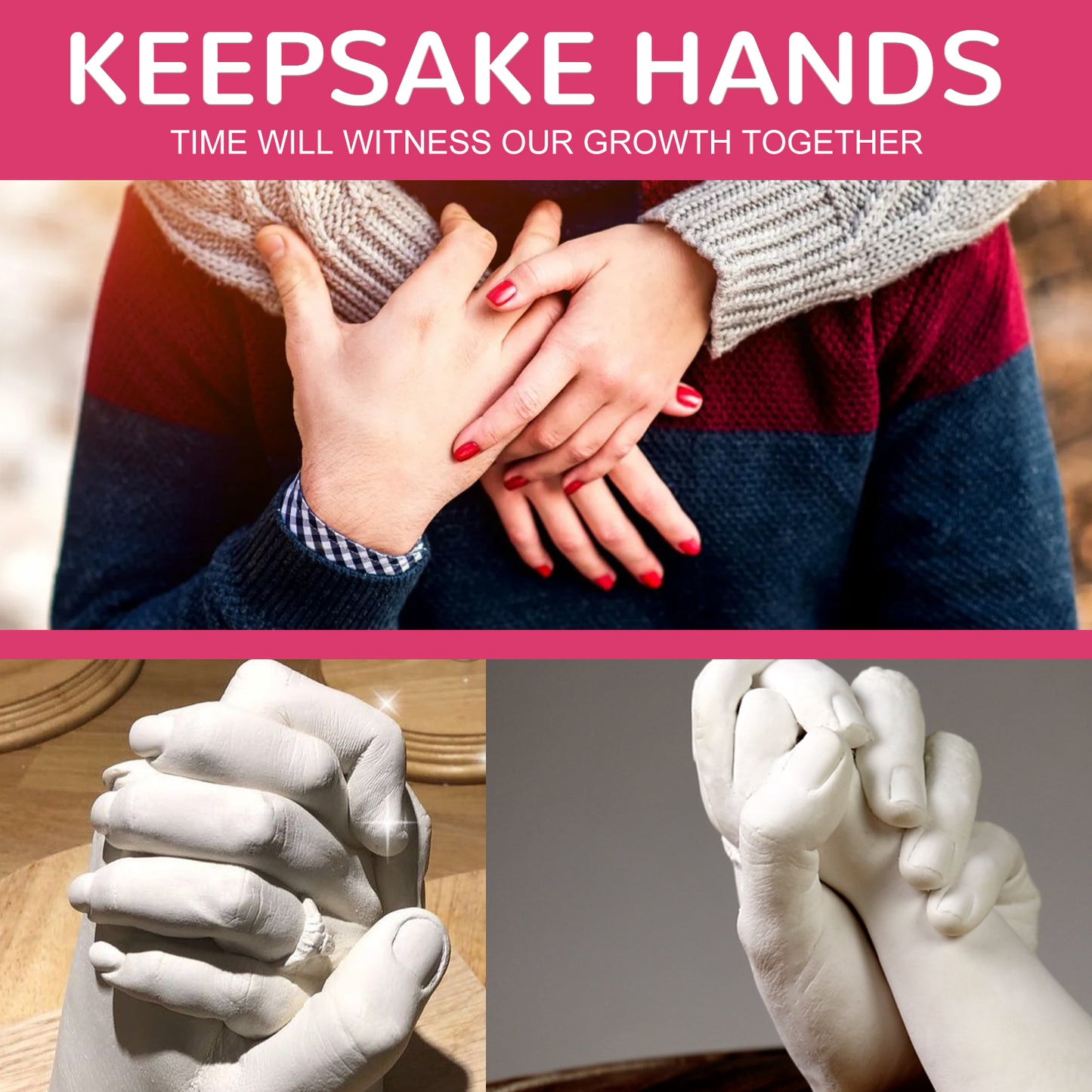 Dowmoo DIY handmade homemade craft three-dimensional hand mold plaster clone model homemade commemorative gift crafts