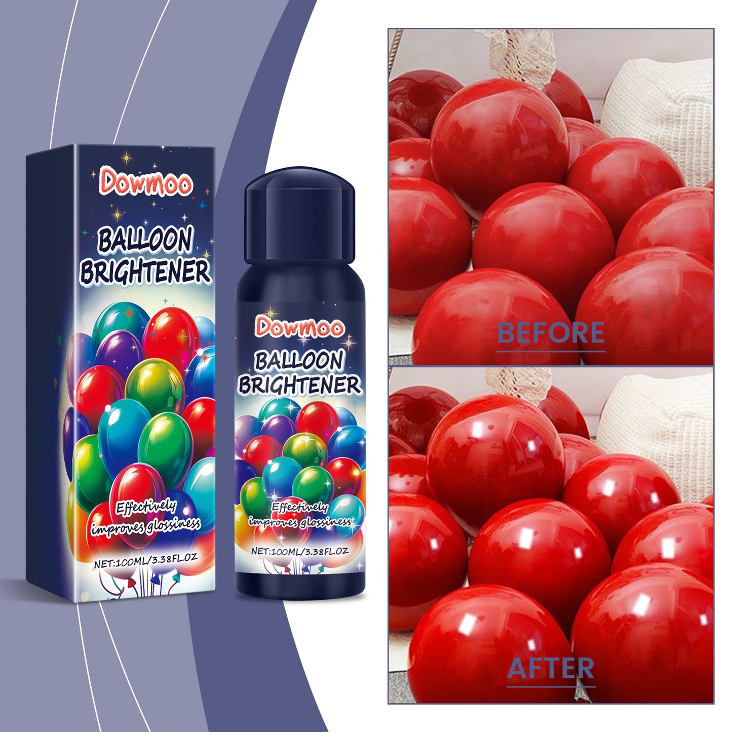 Dowmoo party balloon brightener party atmosphere balloon lasting bright surface texture brightener