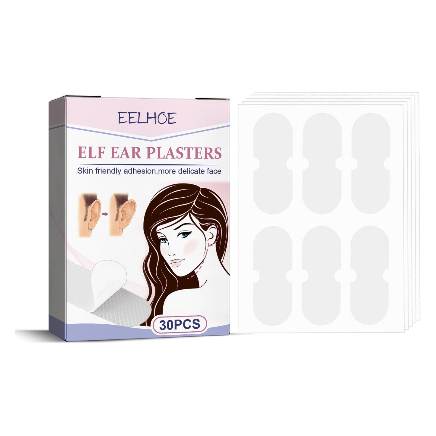 EELHOE elf ear veneer ear ear face small invisible breathable waterproof correction ear fixing patch