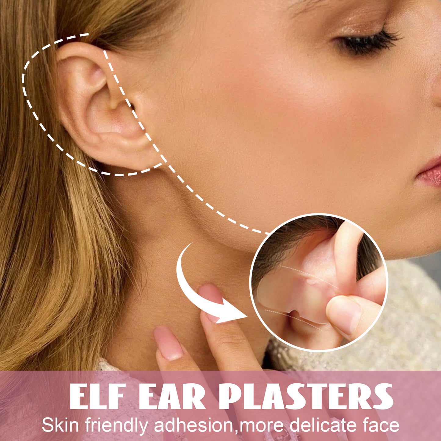 EELHOE elf ear veneer ear ear face small invisible breathable waterproof correction ear fixing patch