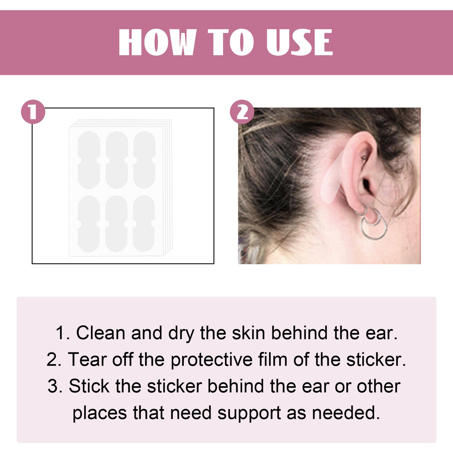 EELHOE elf ear veneer ear ear face small invisible breathable waterproof correction ear fixing patch