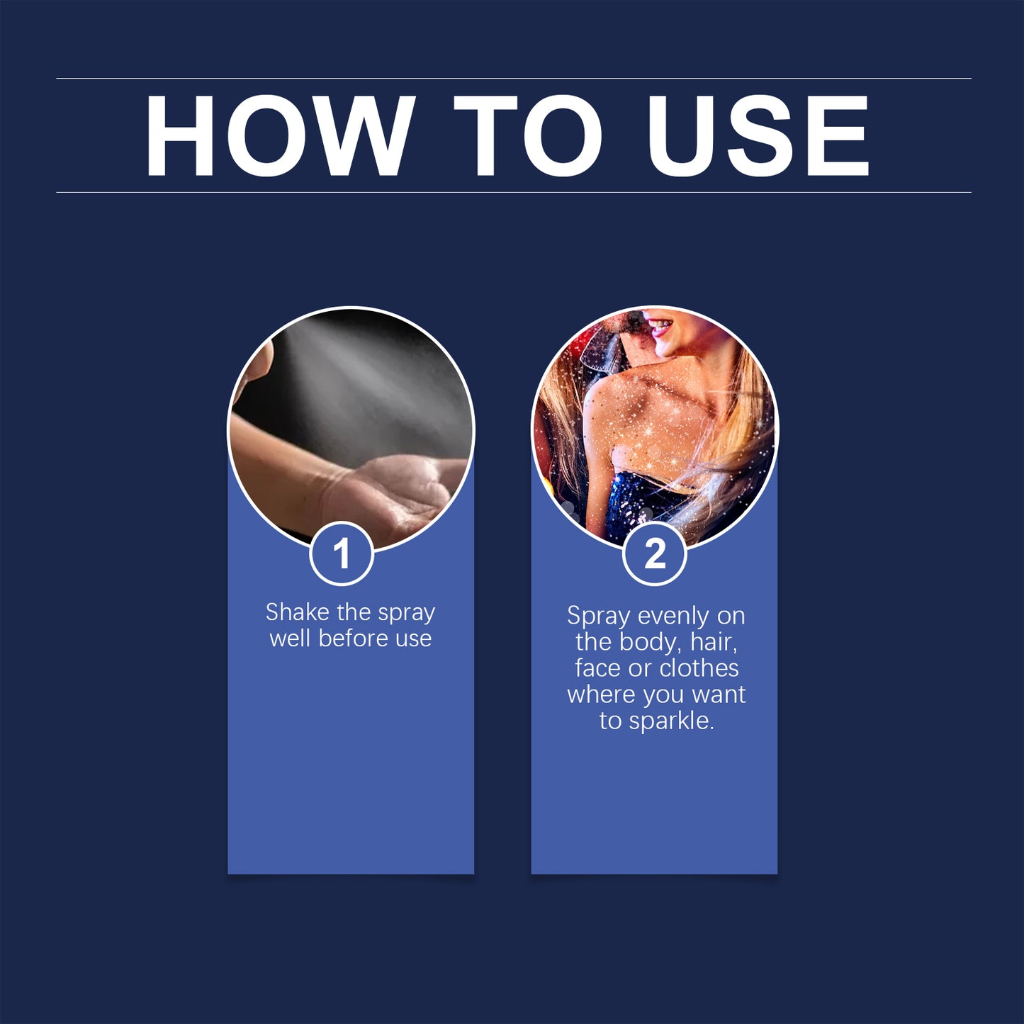 Eelhope Body Glitter Spray Facial Clavicle Hair Highlight Spray Brightening Glitter Prom Festival Binge