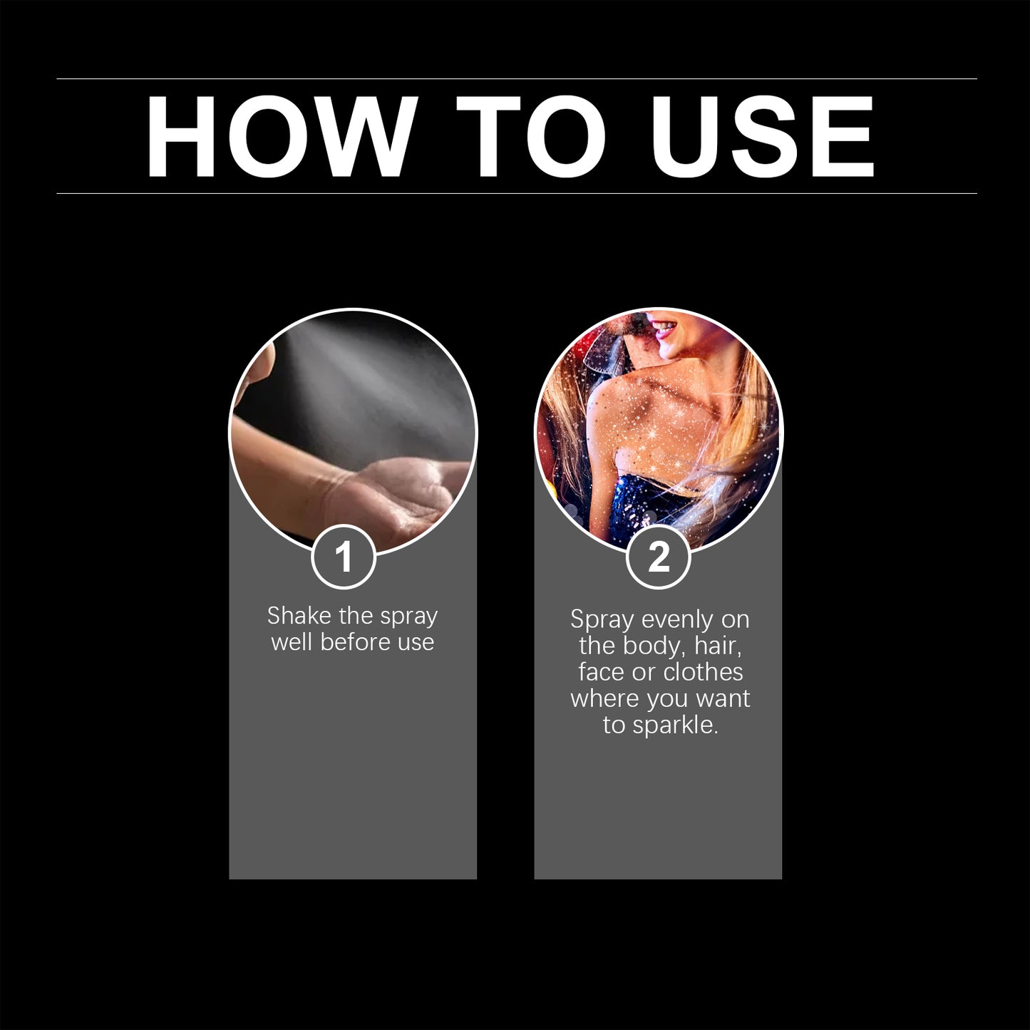 Eelhope Stage Makeup Flash Spray Prom Festival Atmosphere Carnival Hair Body Highlights Shining Spray