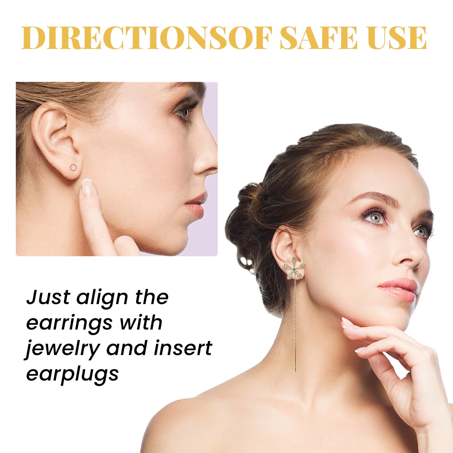 Hoexe Sweet Crystal Flower Long Earrings Ear Acupoint Earrings Niche Fashion Small Fresh Cute Earrings