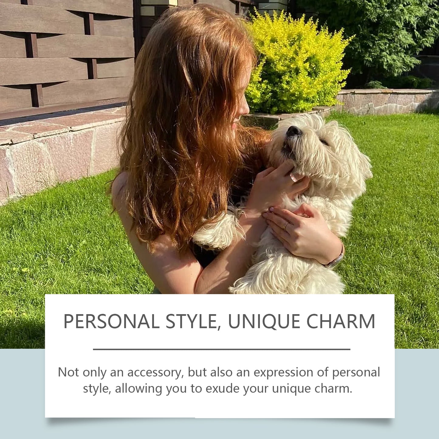 Hoexe red copper ripple ring beautiful fashion accessories unique trend simple design versatile decorative ring