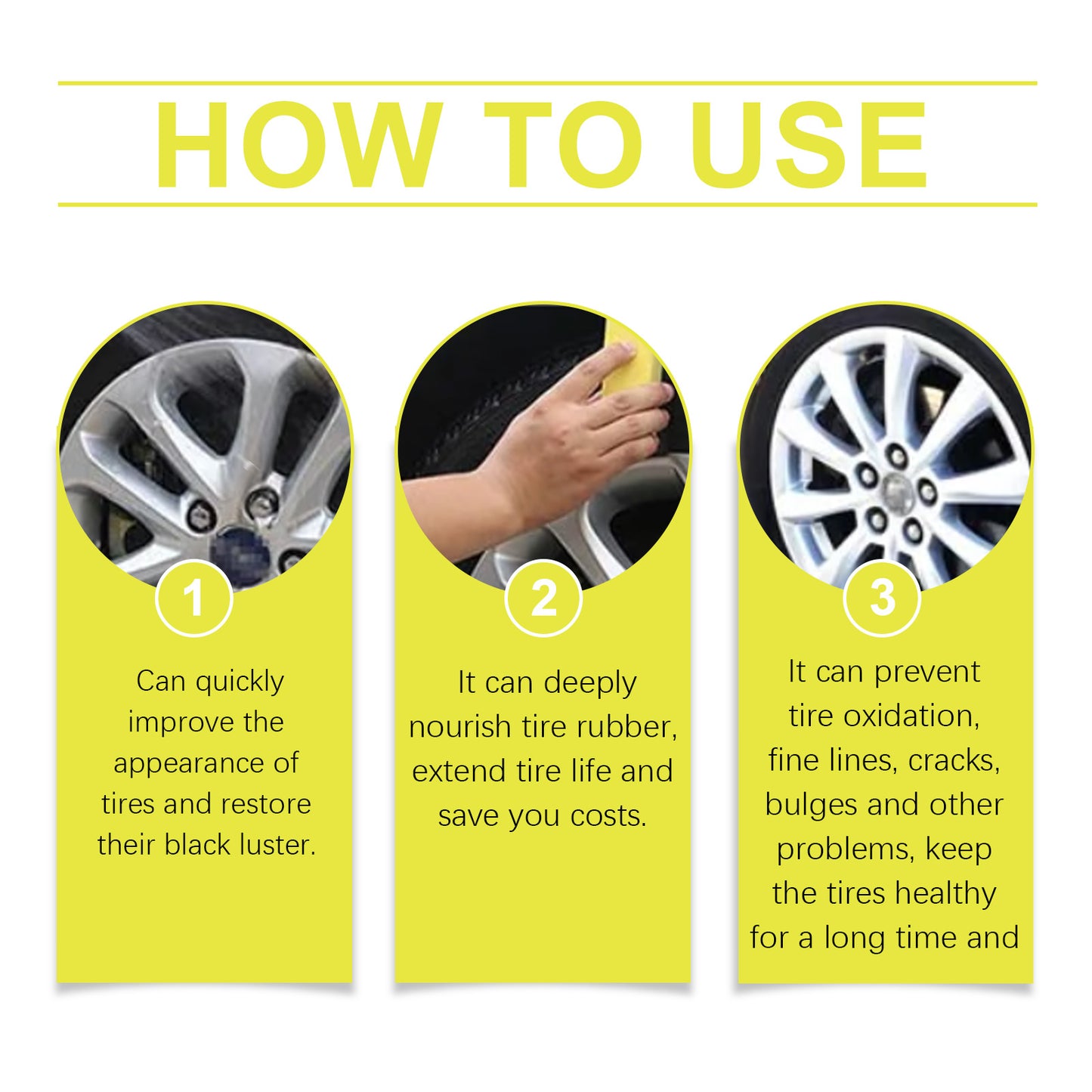 Homonth tire maintenance coating paste tire coating decontamination brightening car maintenance retreaded tire paste