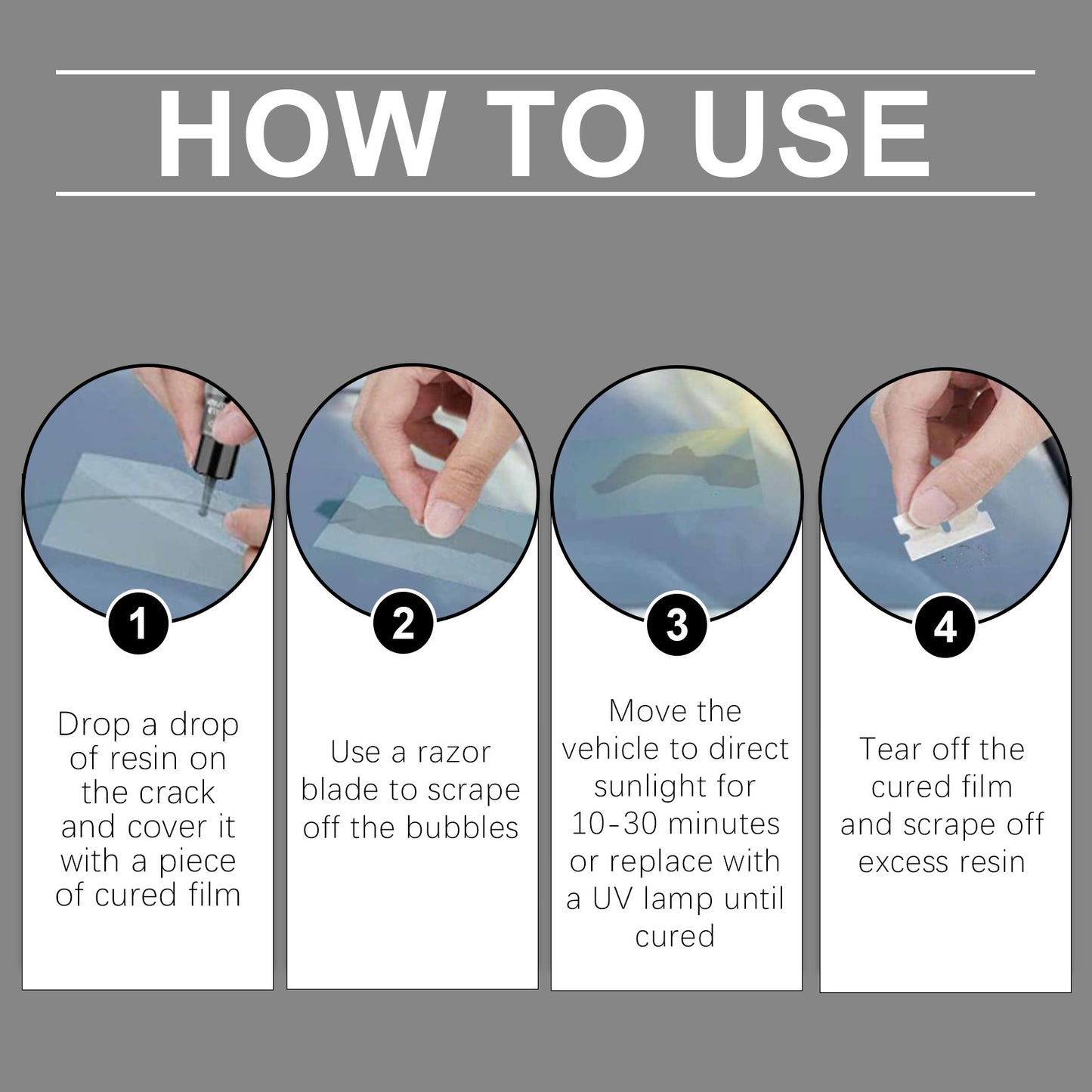 HOMONTH glass crack repair suit clear vision automotive front windshield nano repair fluid suit