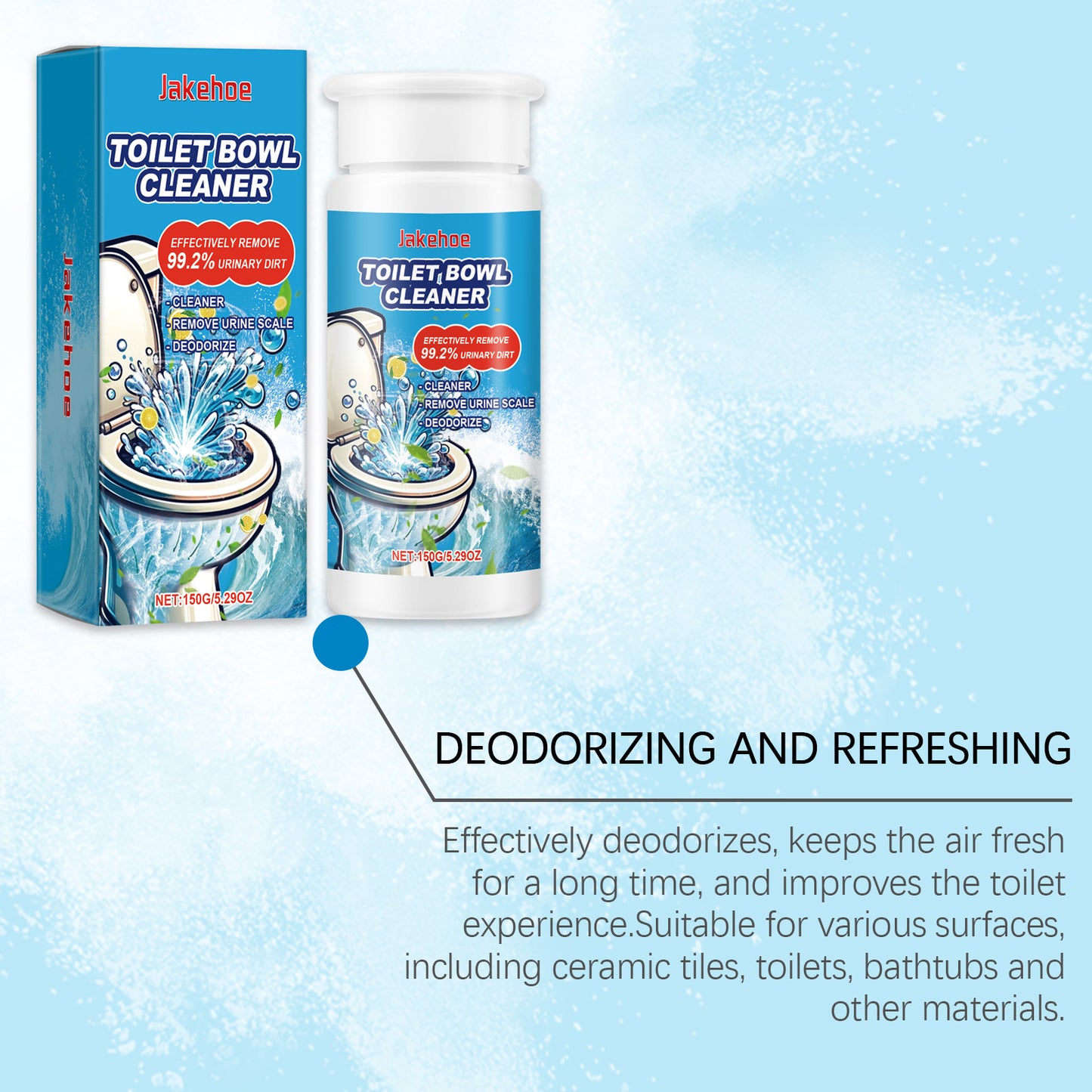 Jakehoe splash foam toilet cleaner toilet toilet decontamination and odor removal foam cleaner