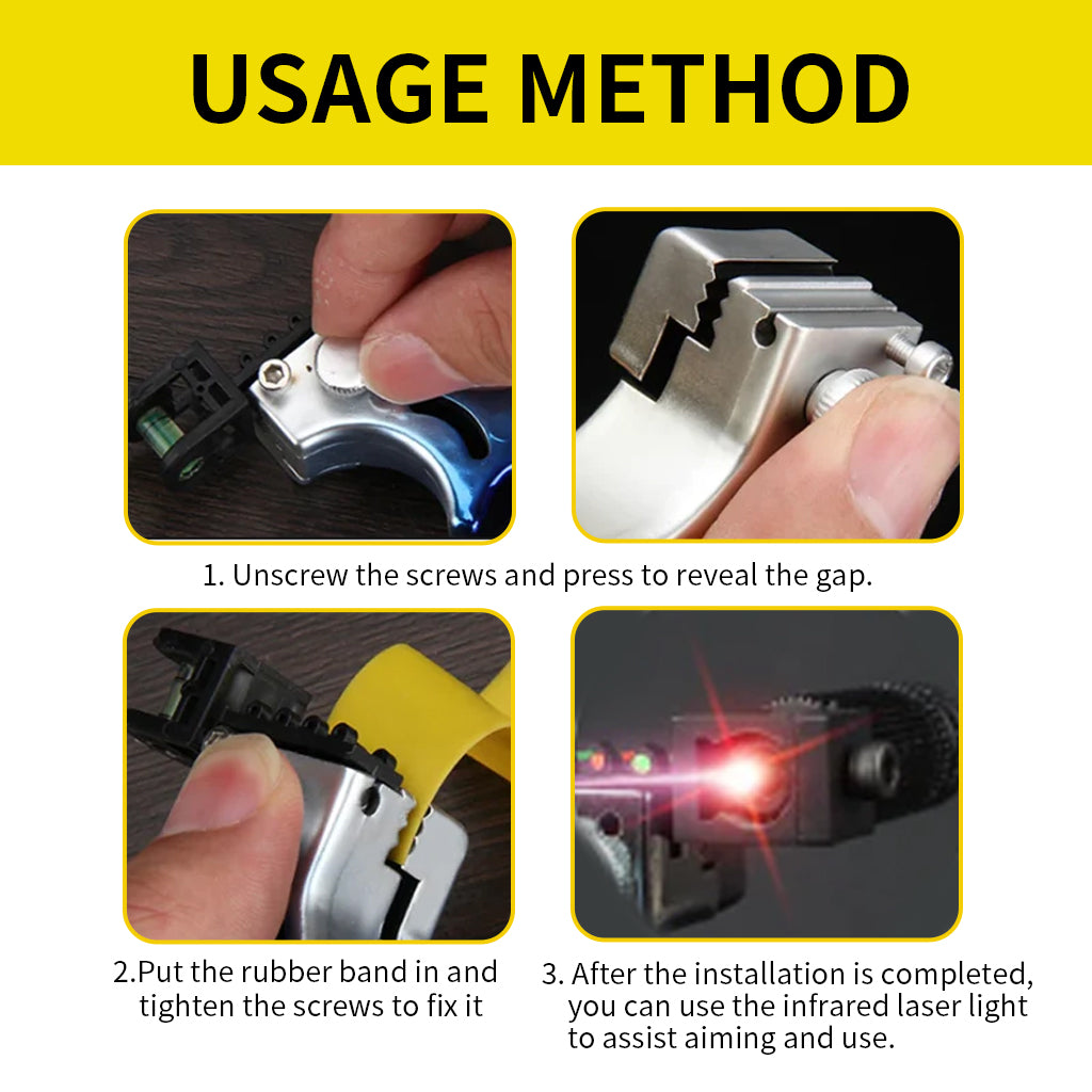 Jue-Fish slingshot aiming light flat rubber band slingshot outdoor shooting equipment launch slingshot competitive toy