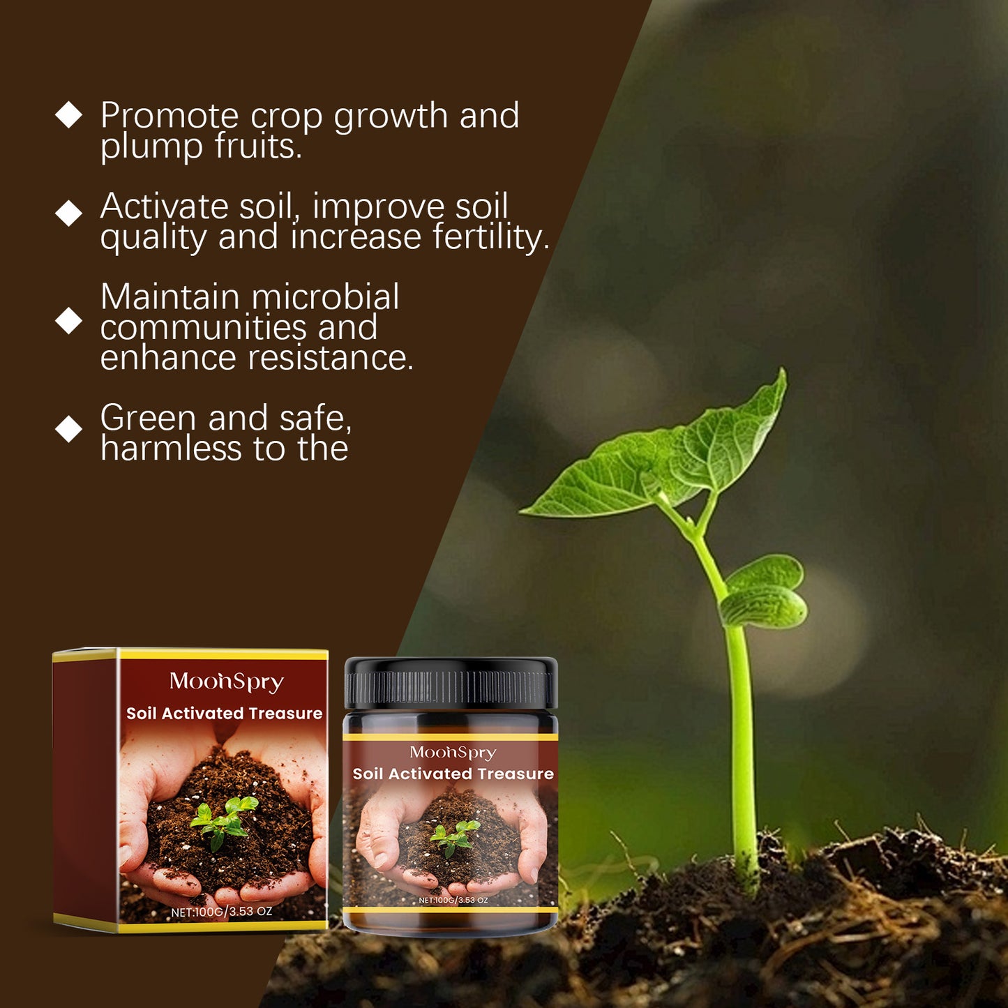 MoonSpry Soil Activator Universal Mild Granular Fertilizer Fruit Vegetable Planting Controlled Release Fertilizer Green Plant Fertilizer
