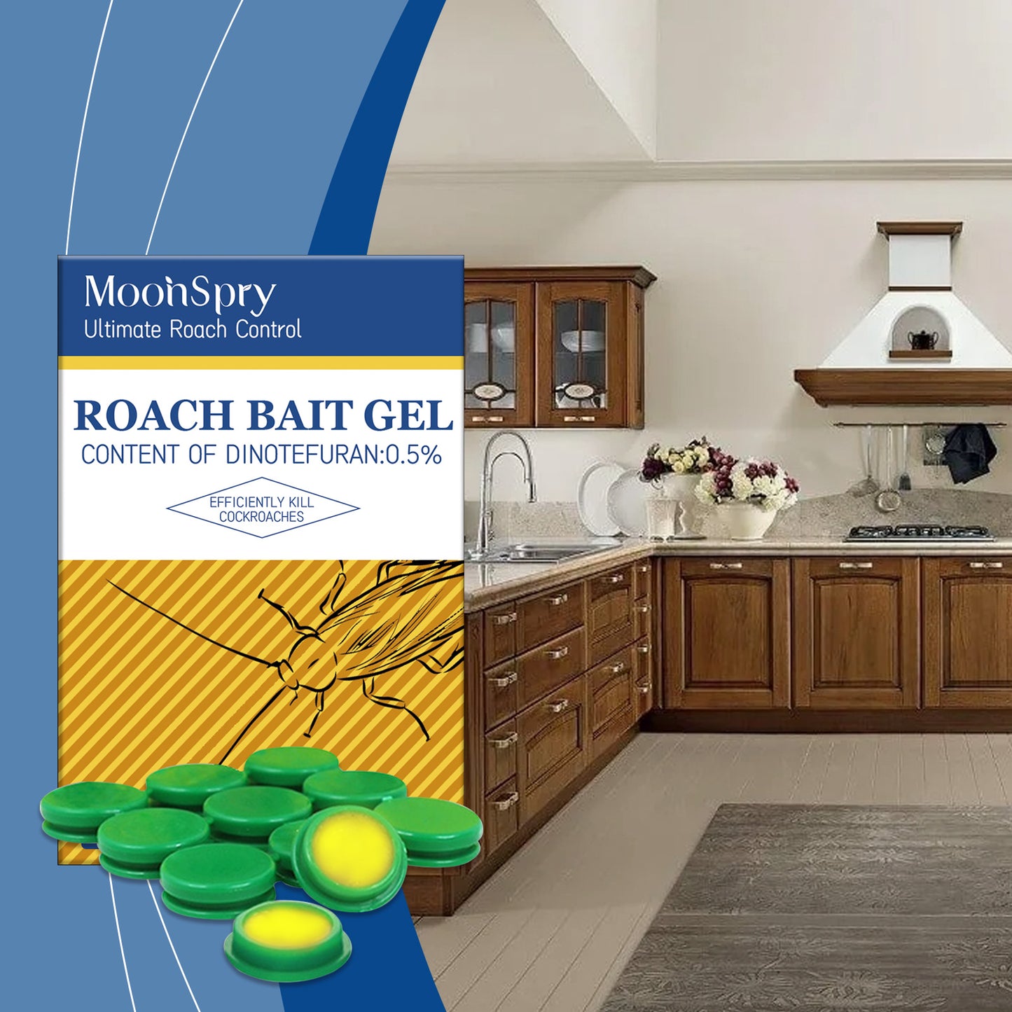 MOONSPRY Cockroach Bait Gel Household Living Room Indoor Kitchen Cleaning Cockroach Repellent Special Bait Agent
