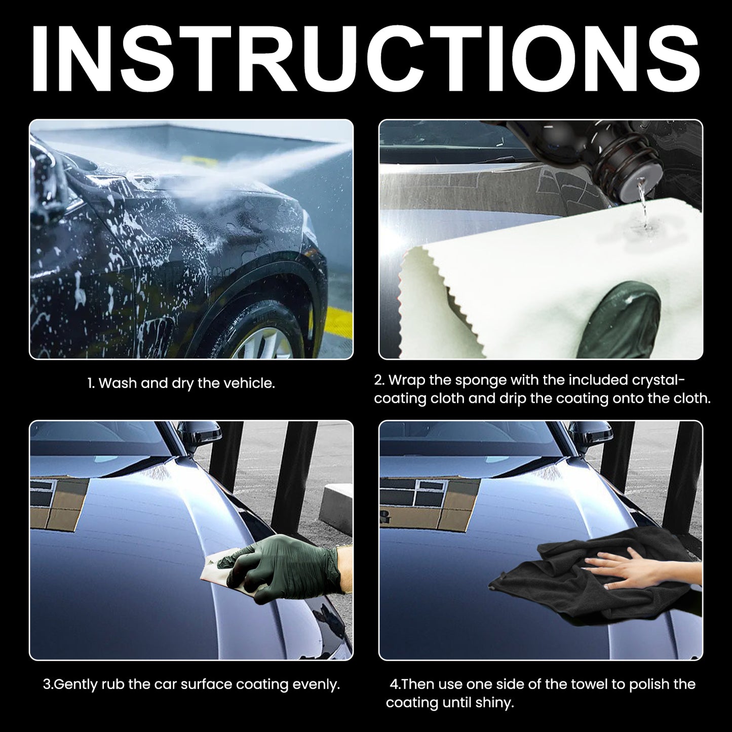 Rayhong automotive graphene ceramic coating superfluid water-plated crystal coating waterproof coating glaze sealing maintenance car paint