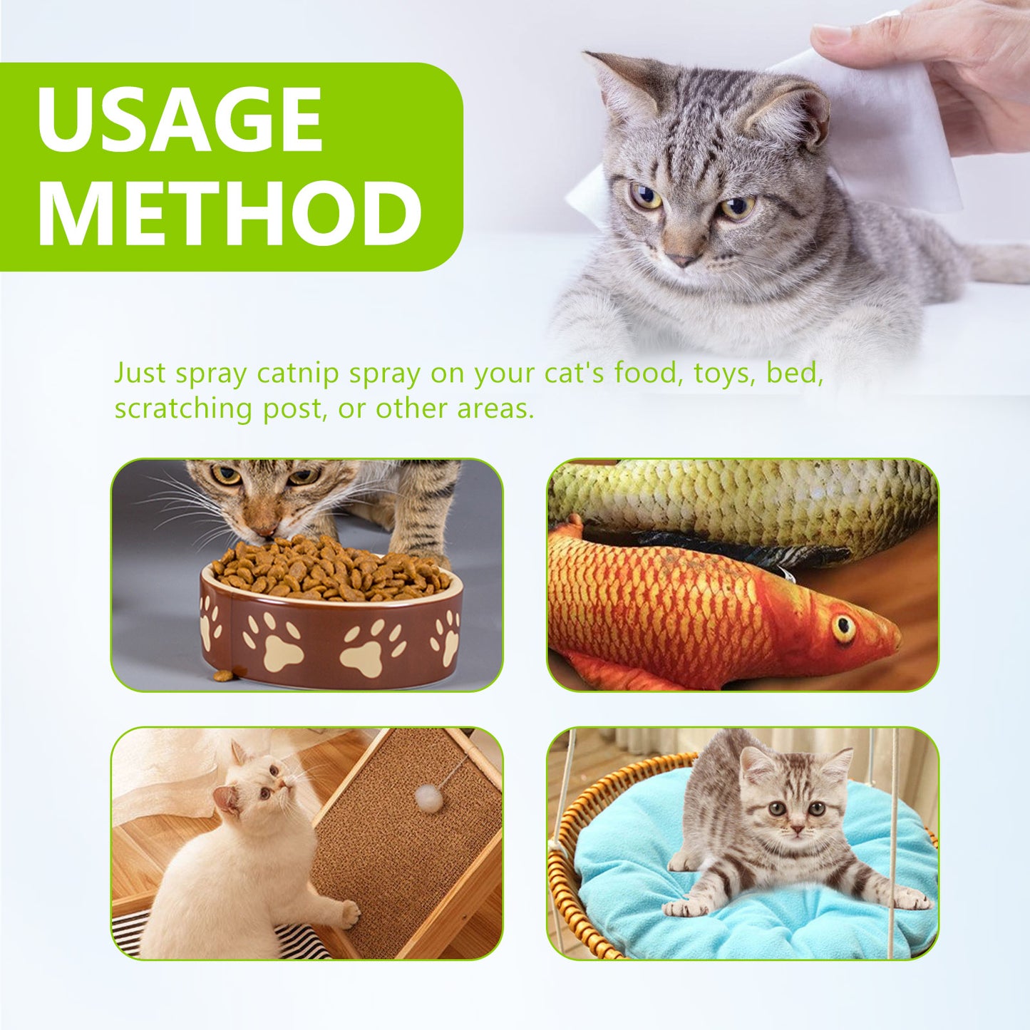 Yegbong Catnip Spray Relieve Cats' Anxiousness Enhance Pet Vitality Health Care Spray