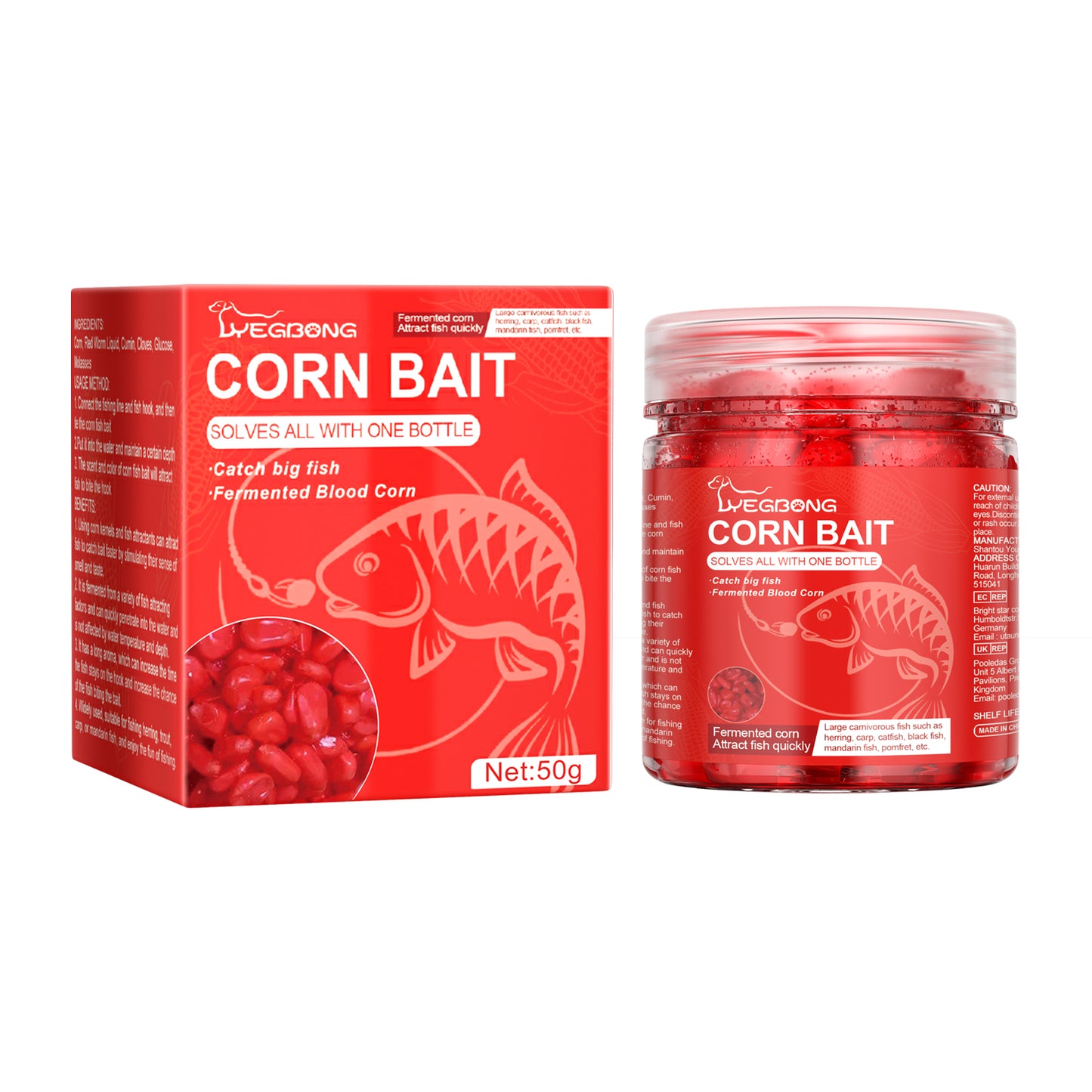 Yegbong corn fish bait reservoir fish bait fishing lure fish portable fish attractant