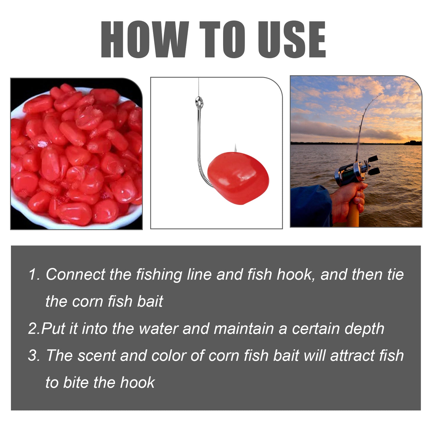 Yegbong corn fish bait reservoir fish bait fishing lure fish portable fish attractant