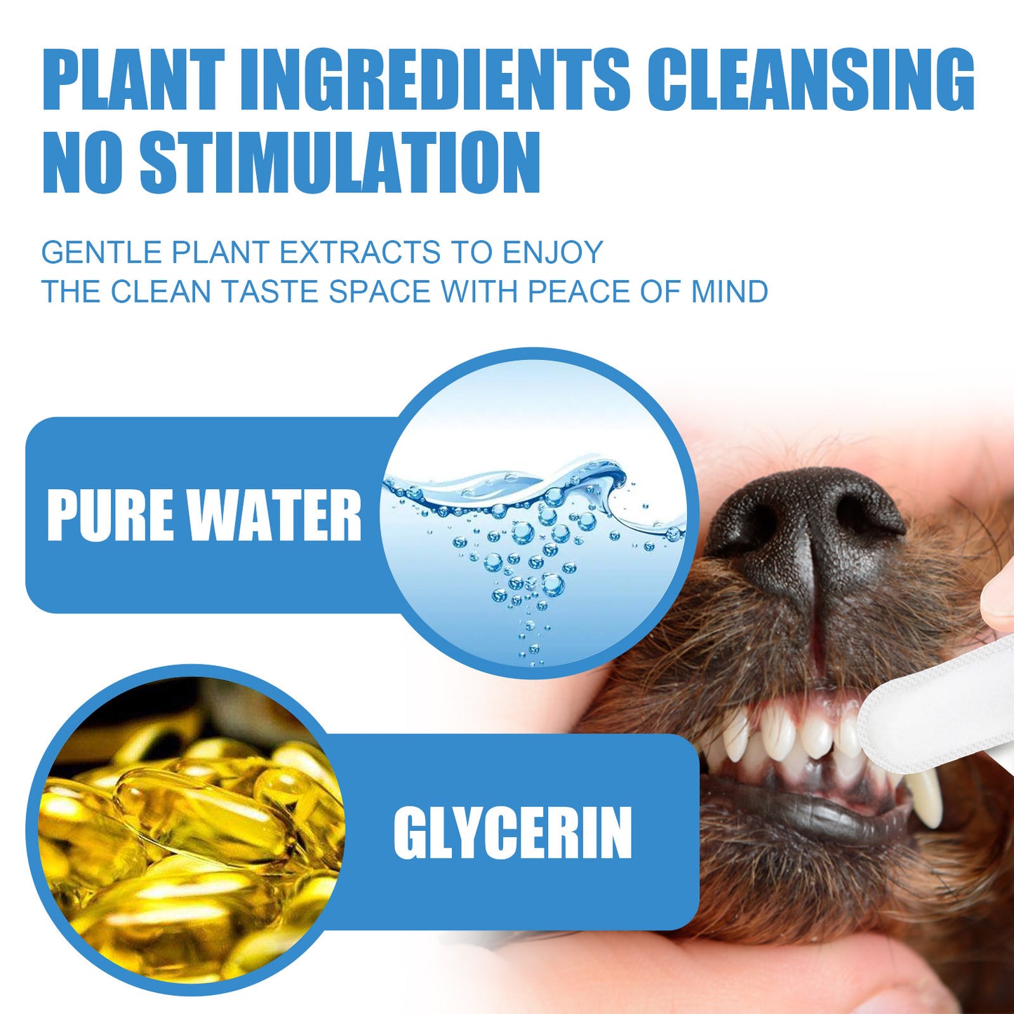 Yegbong pet teeth finger wipes halitosis tartar tooth yellow dog cleaning oral care finger set