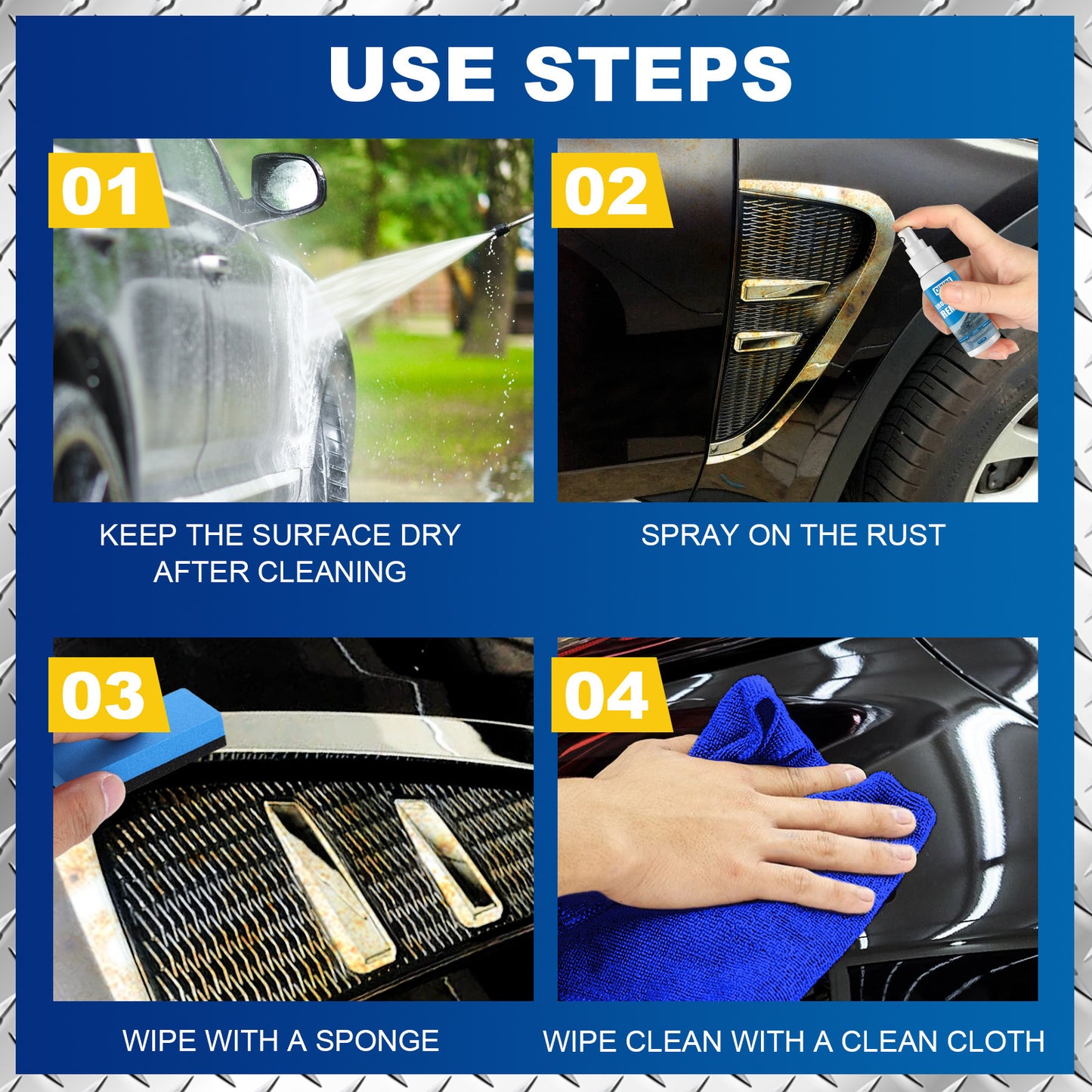 OUHOE car iron powder rust spray rust remover car supplies decontamination rust remover cleaning supplies