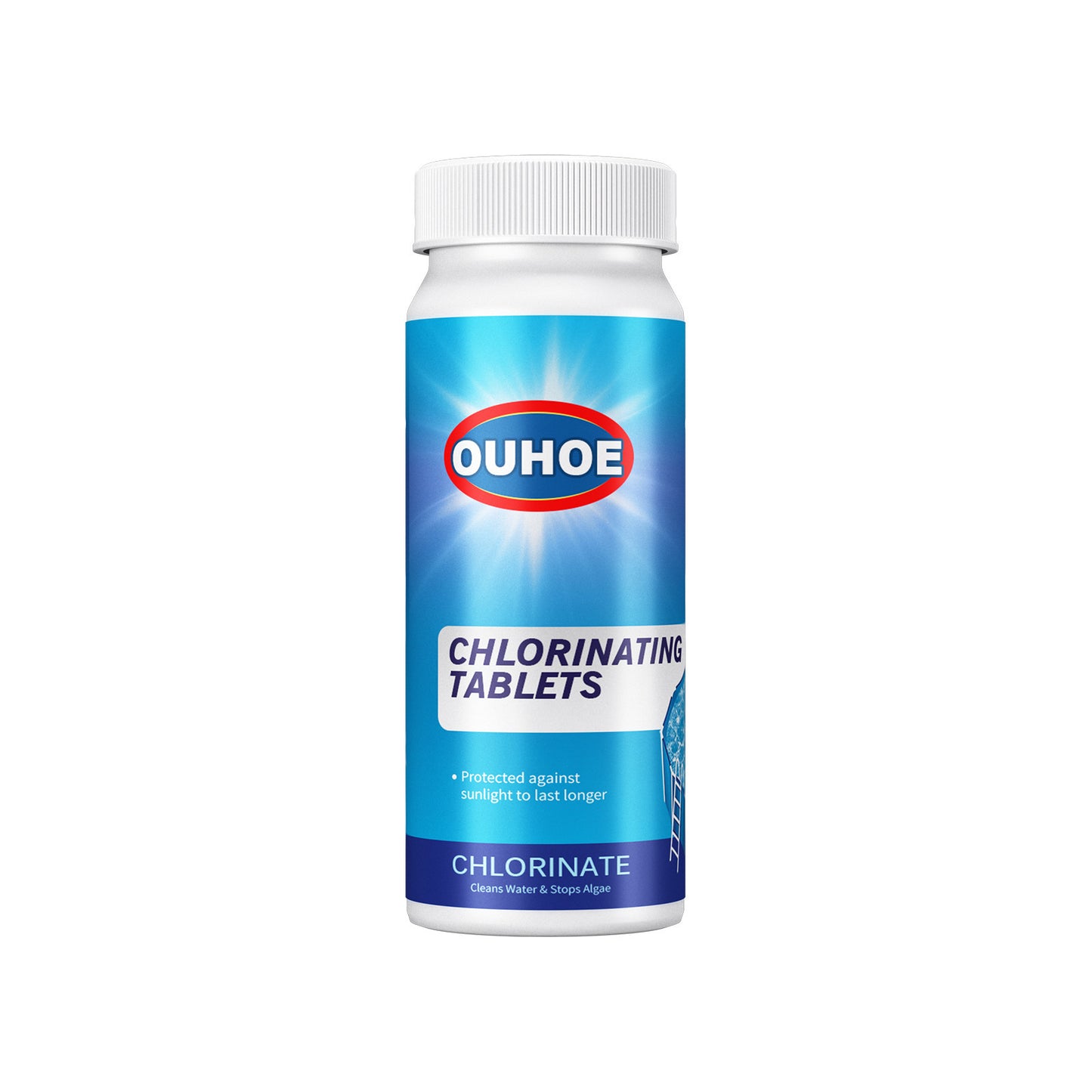 OUHOE Swimming Pool Cleaning Tablets Swimming Pool Effervescent Tablets Decontamination Water Disinfection Cleaning Tablets Multifunctional Cleaning Tablets
