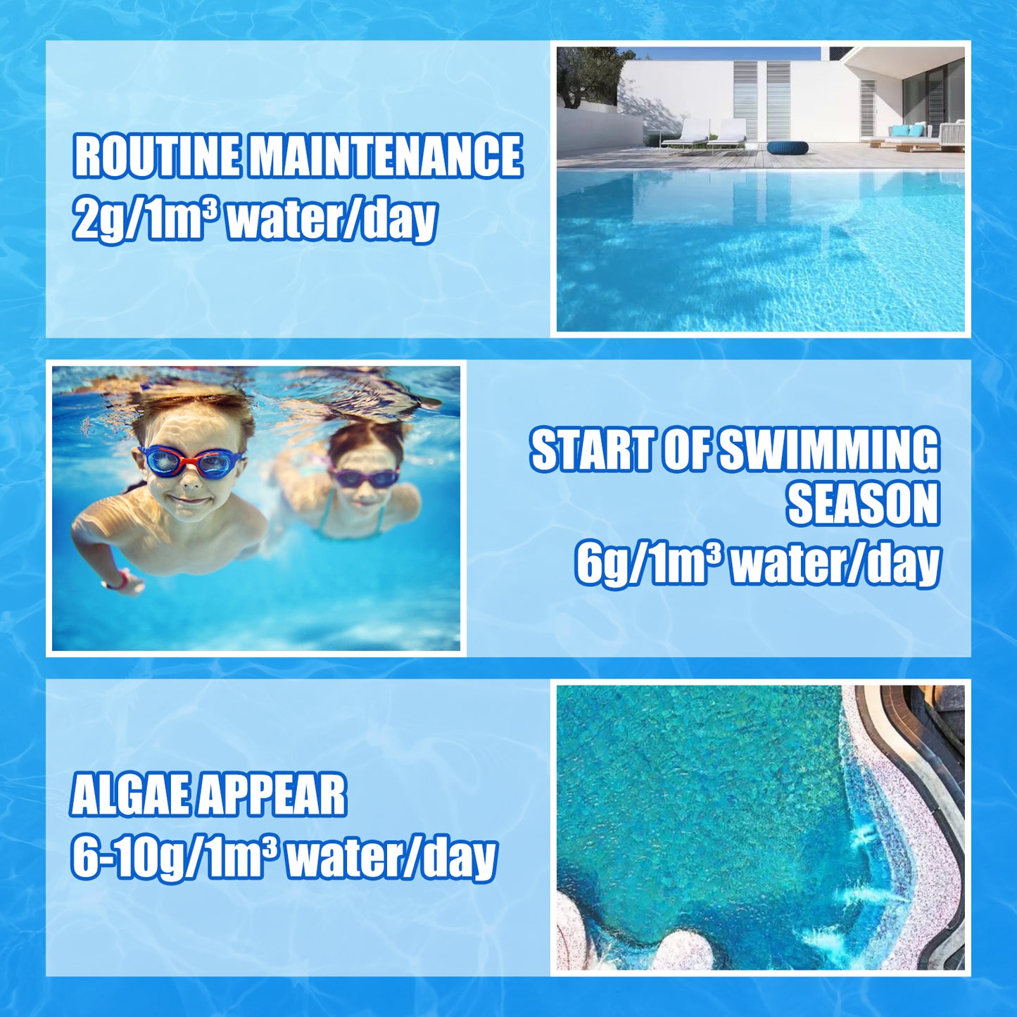 Yegbong chlorinated tablets swimming pool to improve water quality clarification deodorant effervescent tablets multifunctional instant cleaning