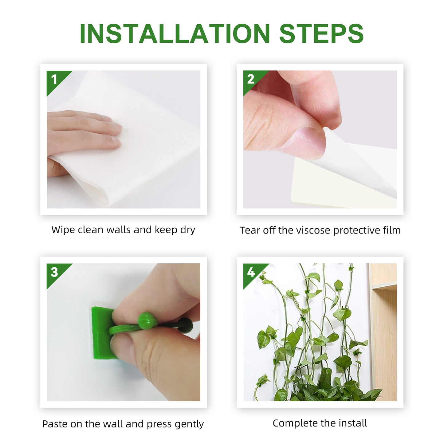 Yegbong Plant Climbing Wall Fixer Household Vine Plant Wall Climbing Self-adhesive Fixer