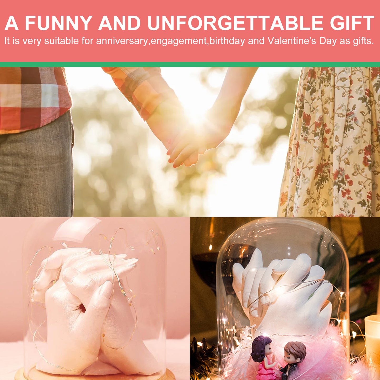 Jue Fish 3D three-dimensional hand model DIY making clone powder model mother's day valentine's day holiday gift