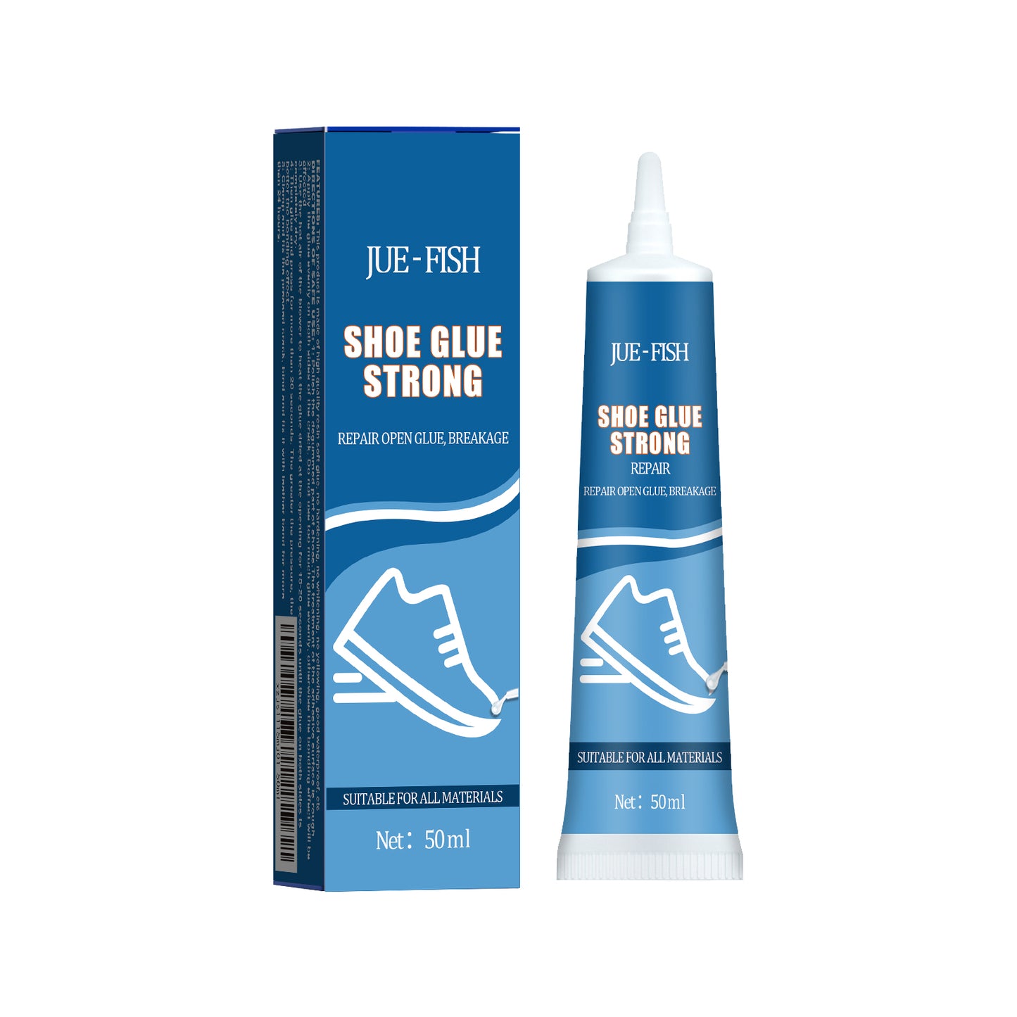 Jue-Fish strong shoe glue shoe repair leather shoe sole multi-purpose glue adhesive sneaker leather shoes waterproof