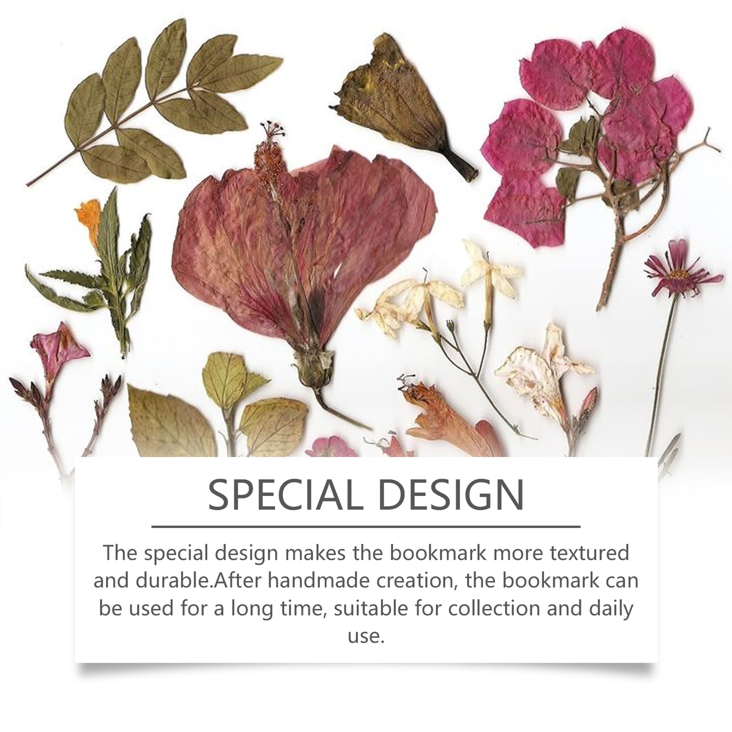Dowmoo Dried Flower Bookmark Kit Handmade DIY Bottle Dried Flower Handbook Sticker Transparent Bookmark Glass Bottle Decoration