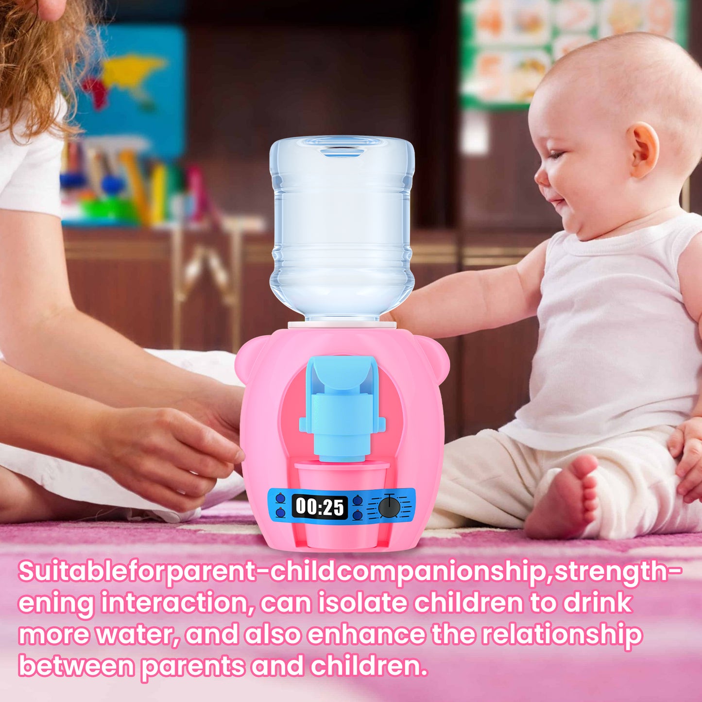Dowmoo children's mini water dispenser baby kitchen toy mini fun play house beverage machine can water