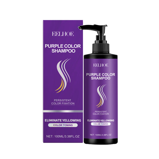 EELHOE Purple Shampoo Hair Color Lasting Maintenance Daily Nourishing Hair Smooth Moisturizing Purple Shampoo