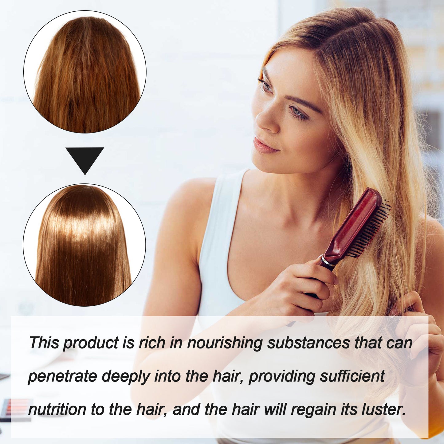 EELHOE Protein Straight Hair Correction Cream for Foothing Hair Irritability Repair Split Damaged Hair Straight Hair Free Care Cream