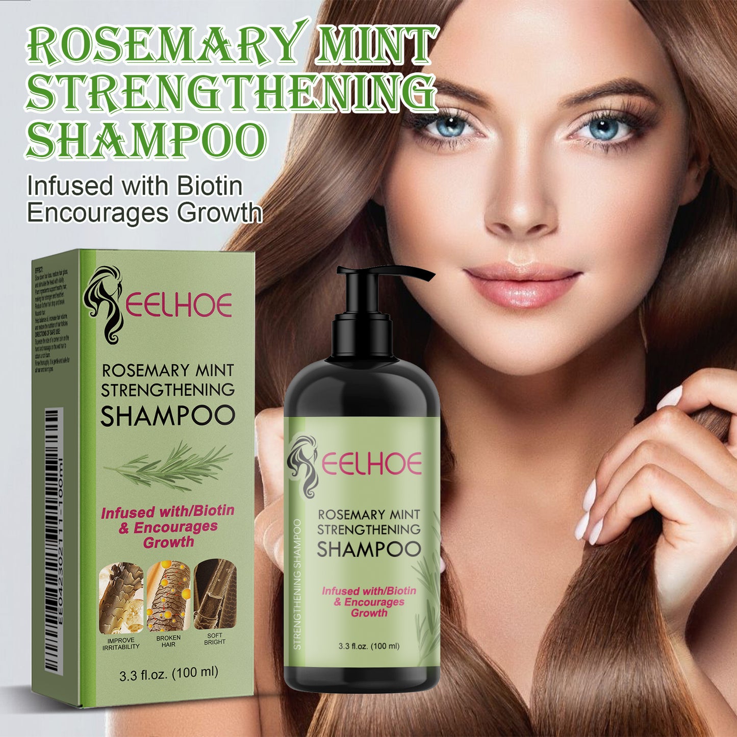 EELHOE Dense Hair Essence Moisturizing Hair Repair Hair Root Thick Hare Line Strong Hair Care Essence