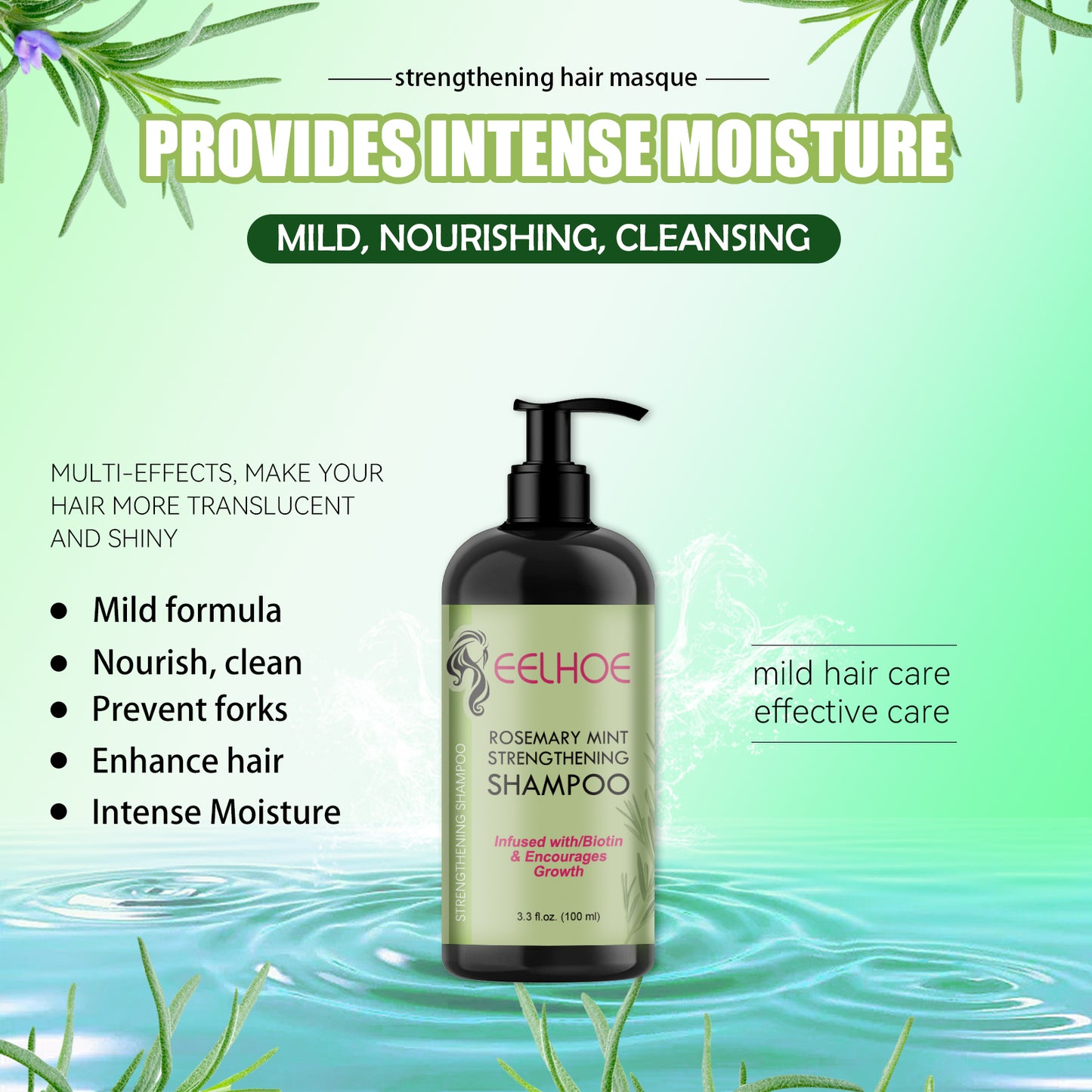 EELHOE Dense Hair Essence Moisturizing Hair Repair Hair Root Thick Hare Line Strong Hair Care Essence