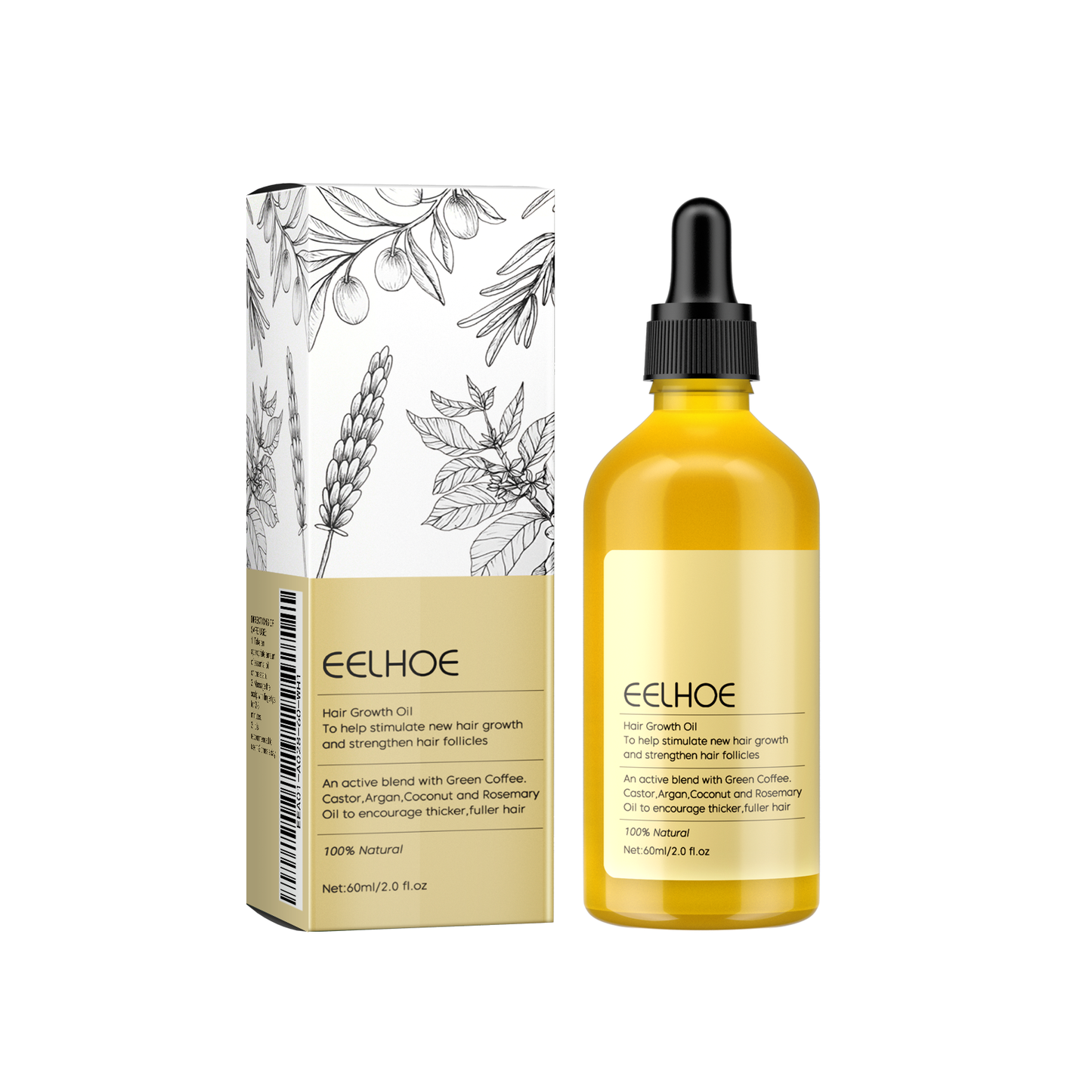 EELHOE Rosemary Hair Care Essential Oil Hair Repair Soft Hair Gentle Nourishing Gloss Hair Care Oil