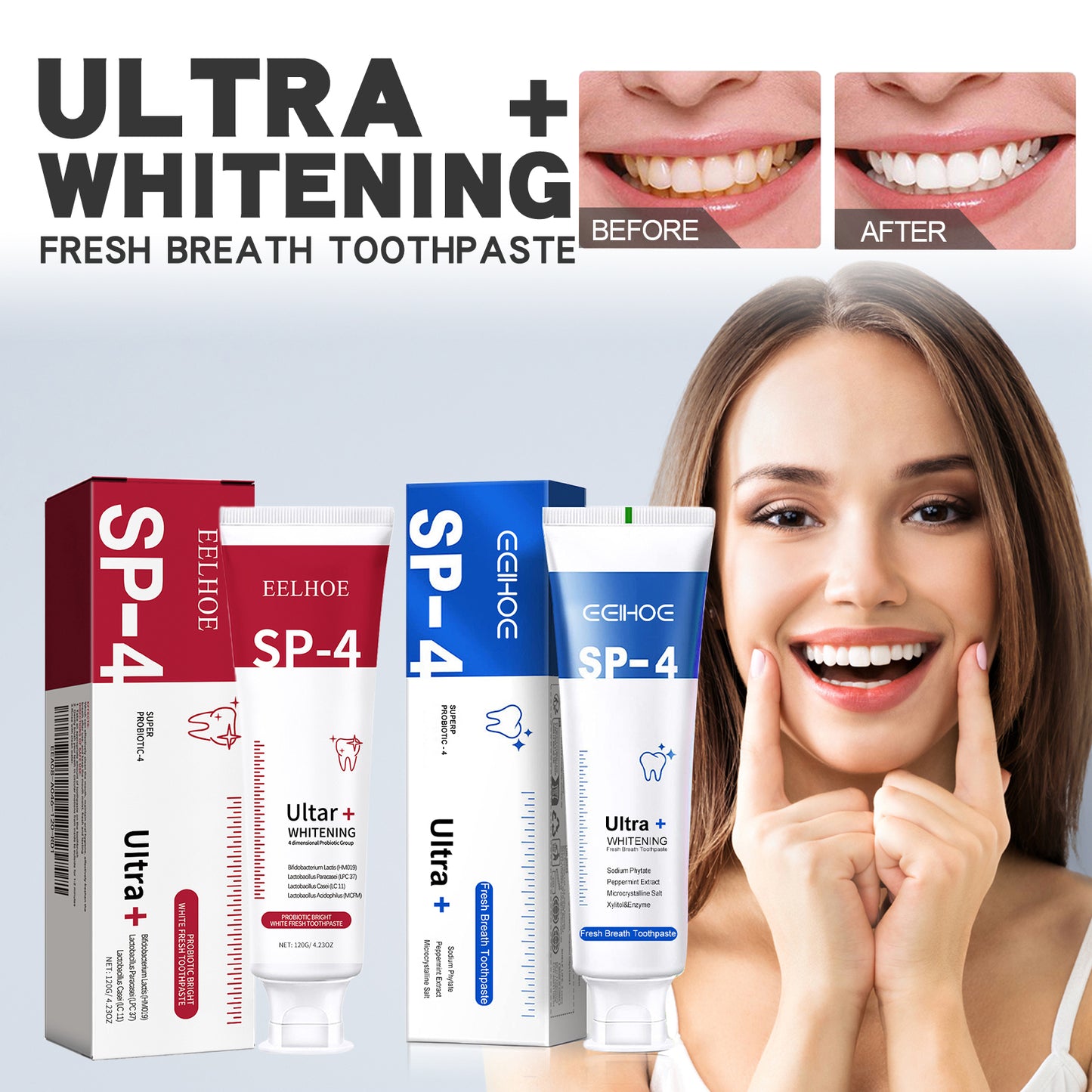 EELHOE Fresh Breath Toothpaste Cleaning Tooth Odor Care Oral Daily Teeth Cleaning Brightening Care Toothpaste