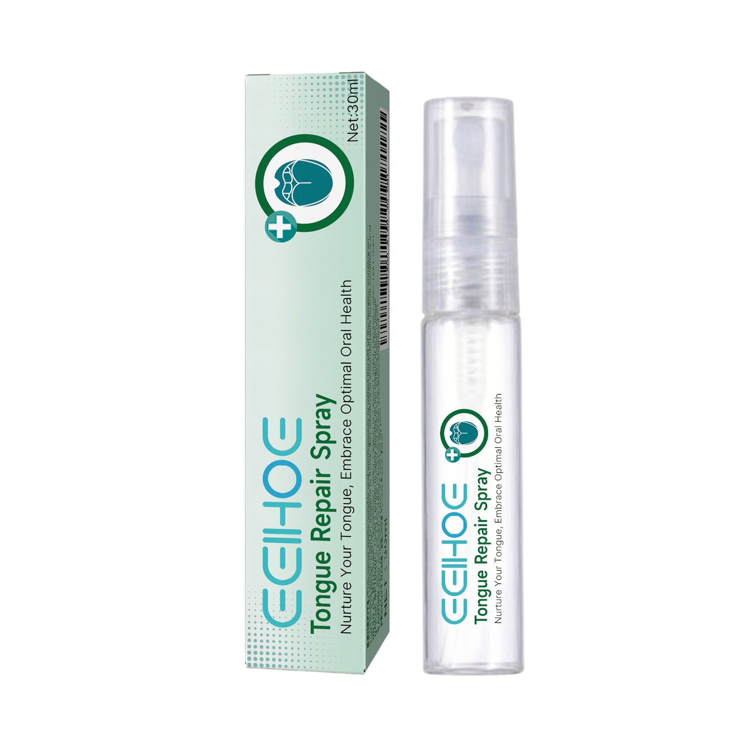 EELHOE Tongue Repair Spray to Repair Whiteness of Tongue Coating to Relieve Dry and Swelling of Tongue Oral Care Spray