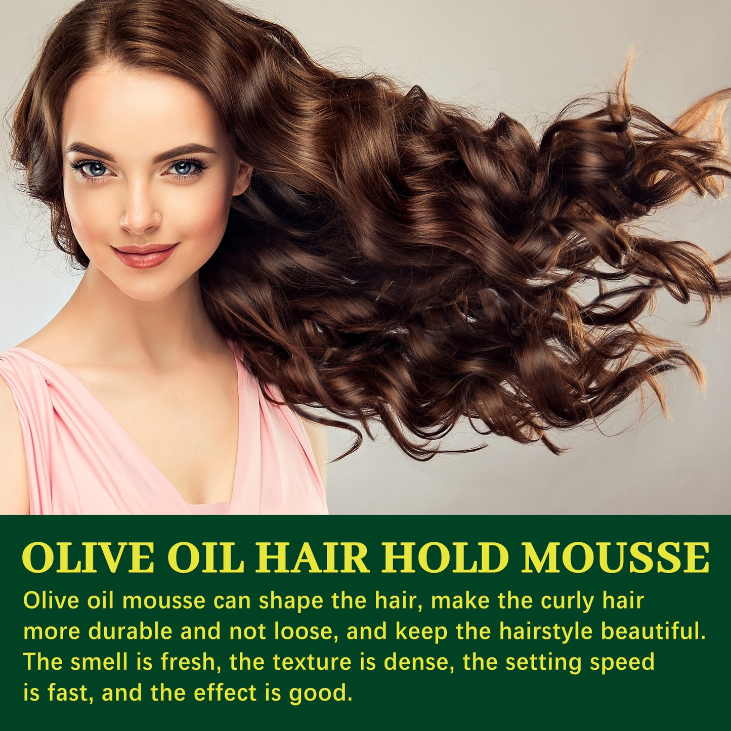 EELHOE olive oil hair styling mousse curly hair styling moisturizing roll styling lasting anti-frizz mousse
