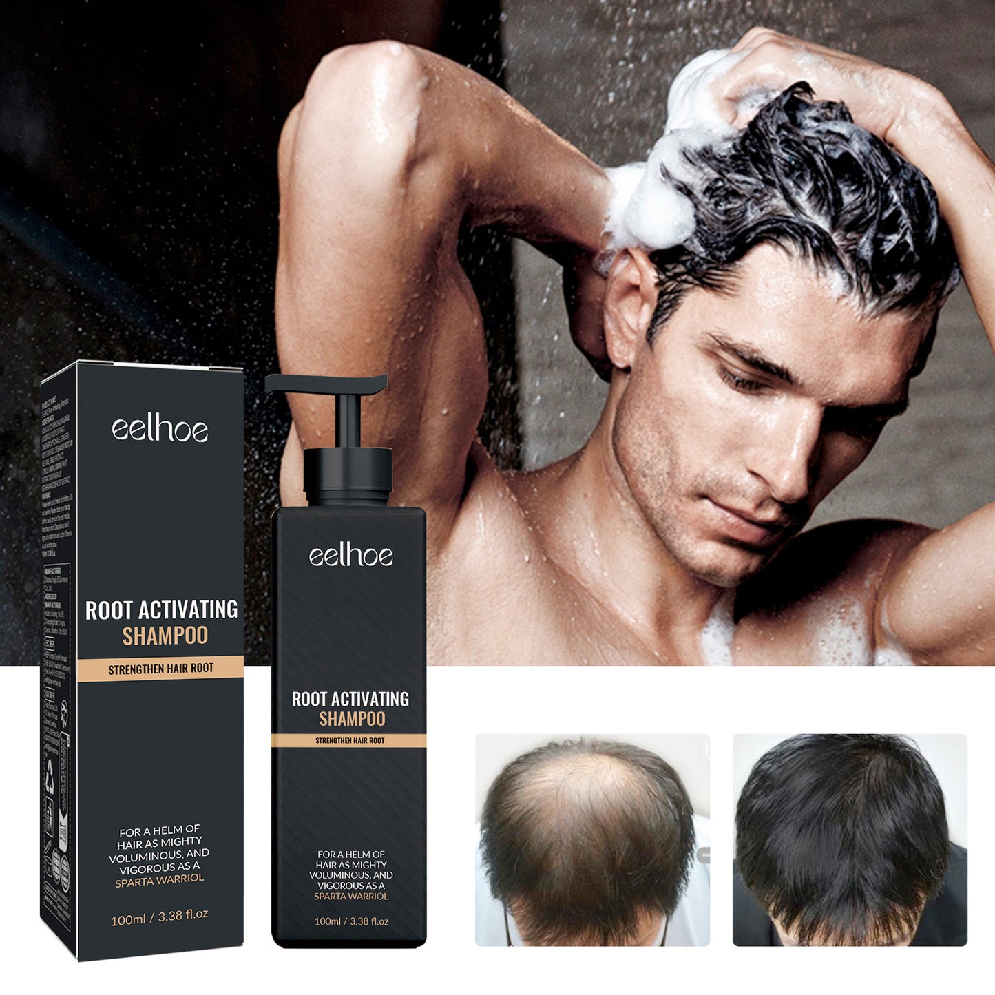 EELHOE Dense Hair Shampoo Anti-falling Solid Hair Dense Fluffy Hair Soft Tough Repair Hair Care Shampoo