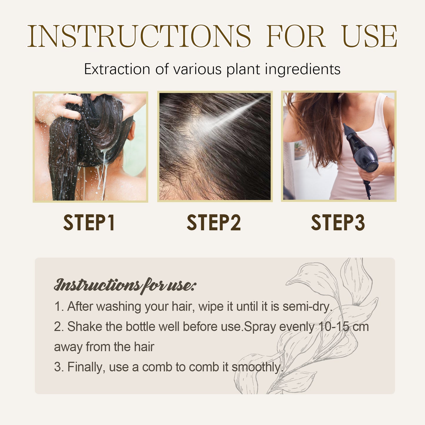 EELHOE Keratin Hair Care Essence Spray Hair Repair Improve Dry Curly Hair Mimic Hair Oil Essence