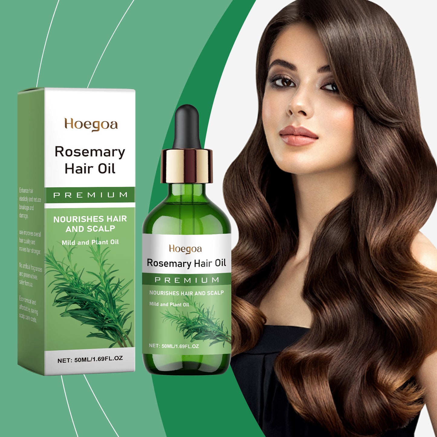 Hoegoa Rosemary Oil Hair Essential Oil Strong and Flexible Hair Nourishing Hair Care Rosemary Oil Essential Oil