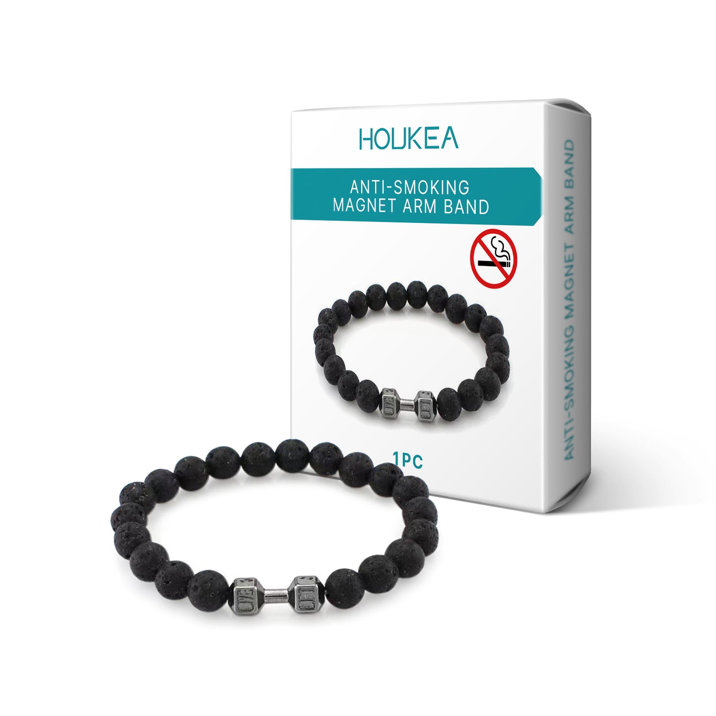 Houkea Volcanic Stone Bracelet Men's Bracelet Fashion Single Design Natural Ingredients Daily Wear Bracelet